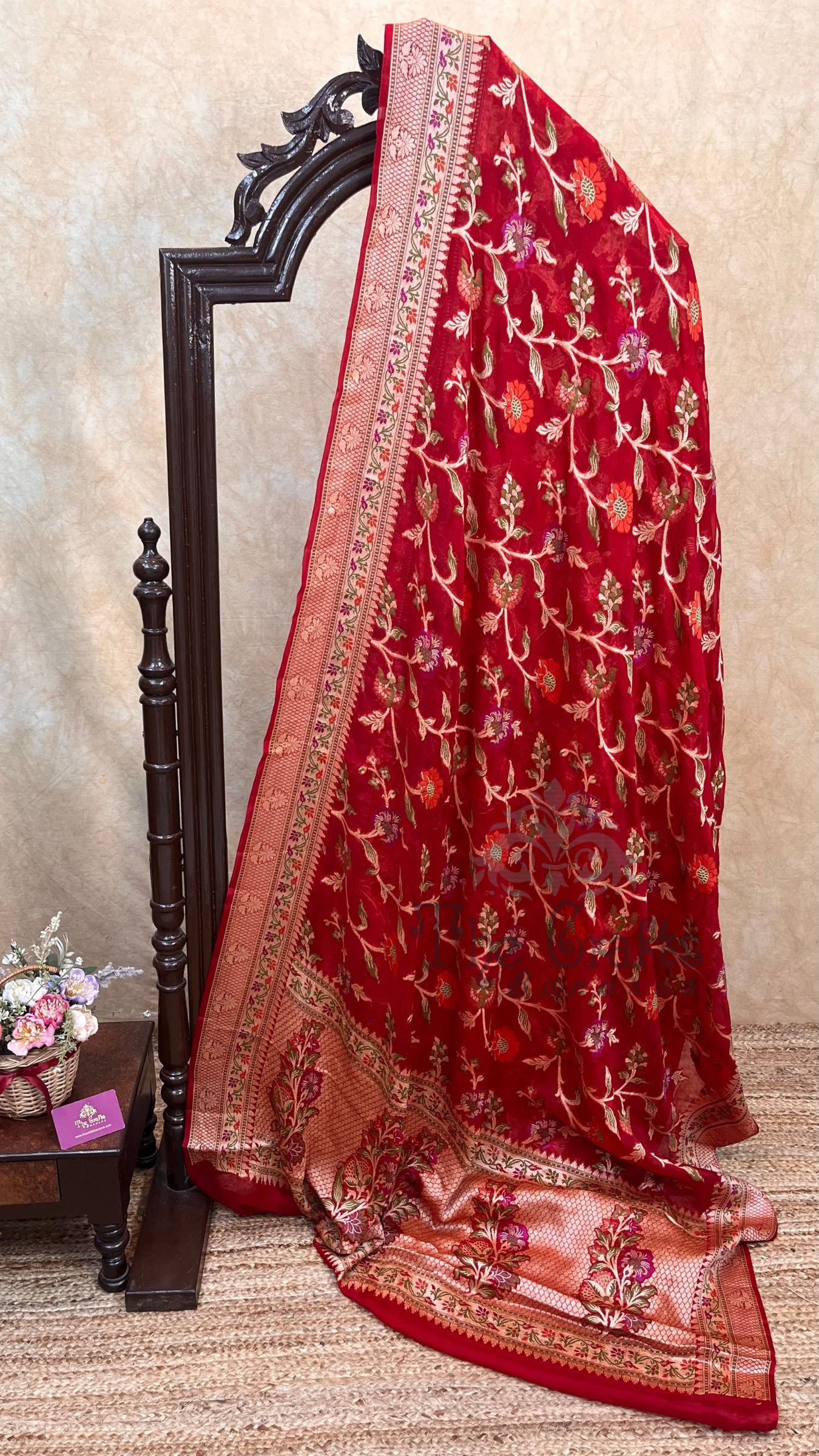 Pure Khaddi Chiffon Banarasi Saree