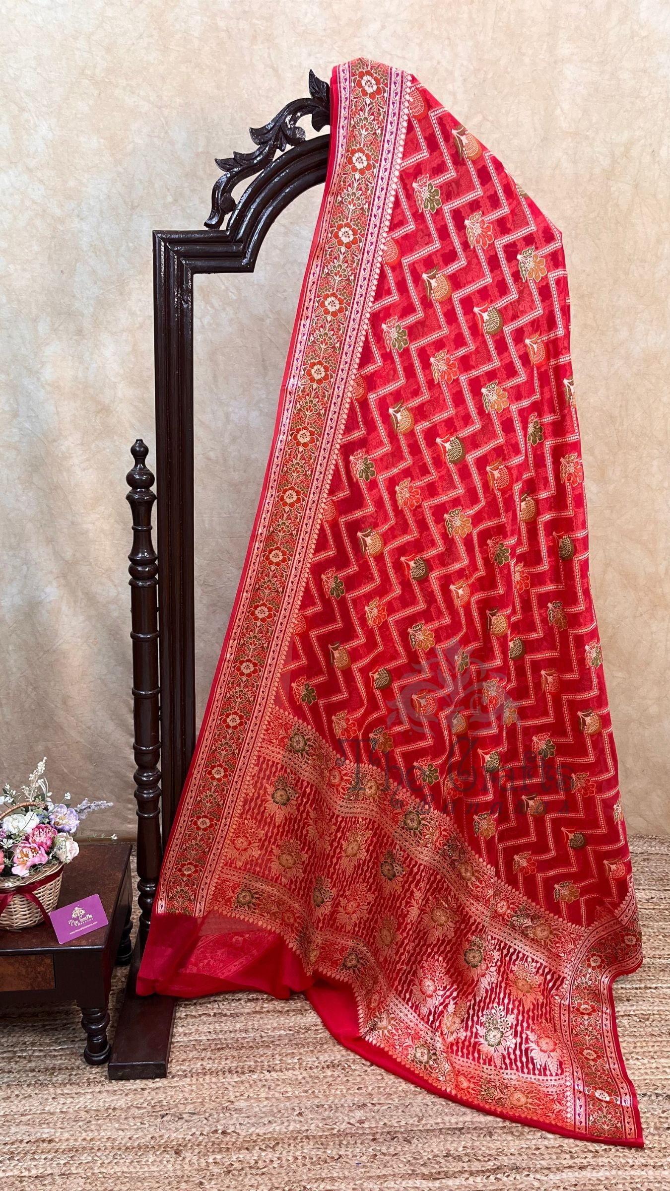 Pure Khaddi Chiffon Banarasi Saree
