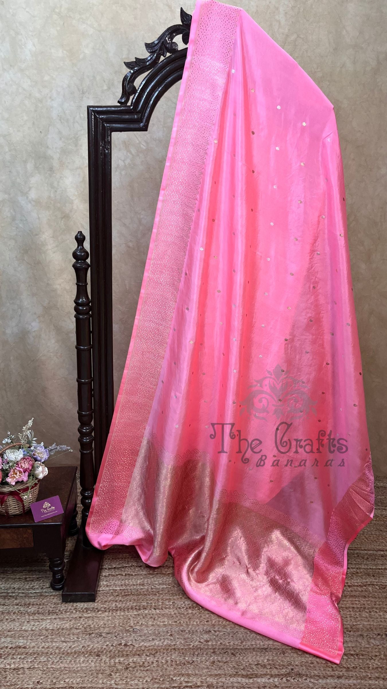 Pure Mango Silk Handloom Banarasi Saree - With Sona Roopa Motifs