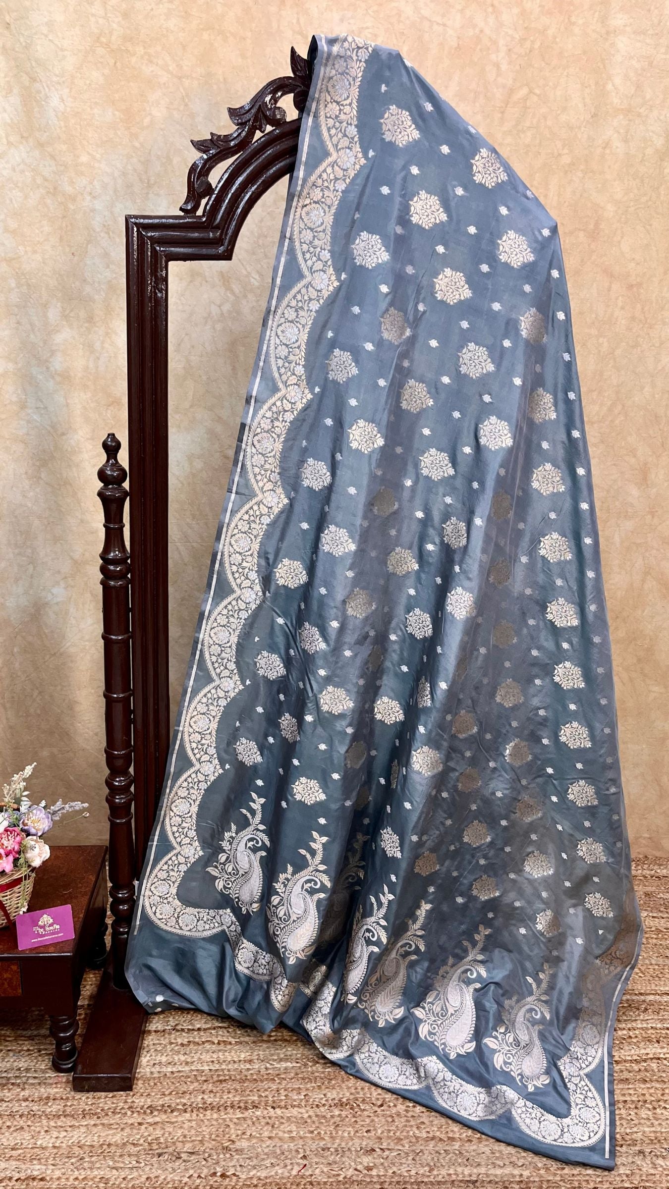 Pure Katan Silk Handloom Banarasi Saree - With Sona Rupa Motifs