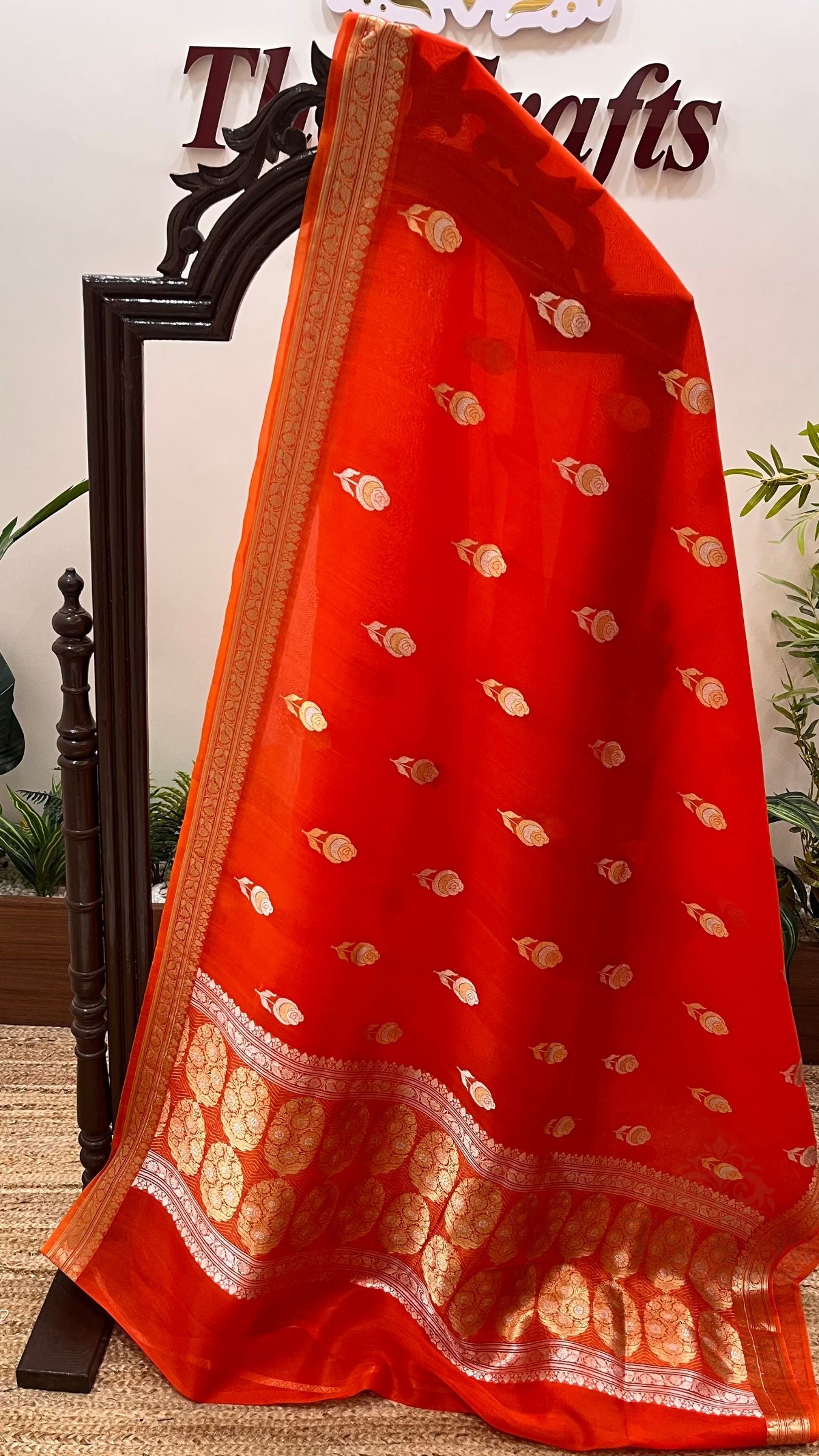 Pure Kora Silk Handloom Banarasi Saree