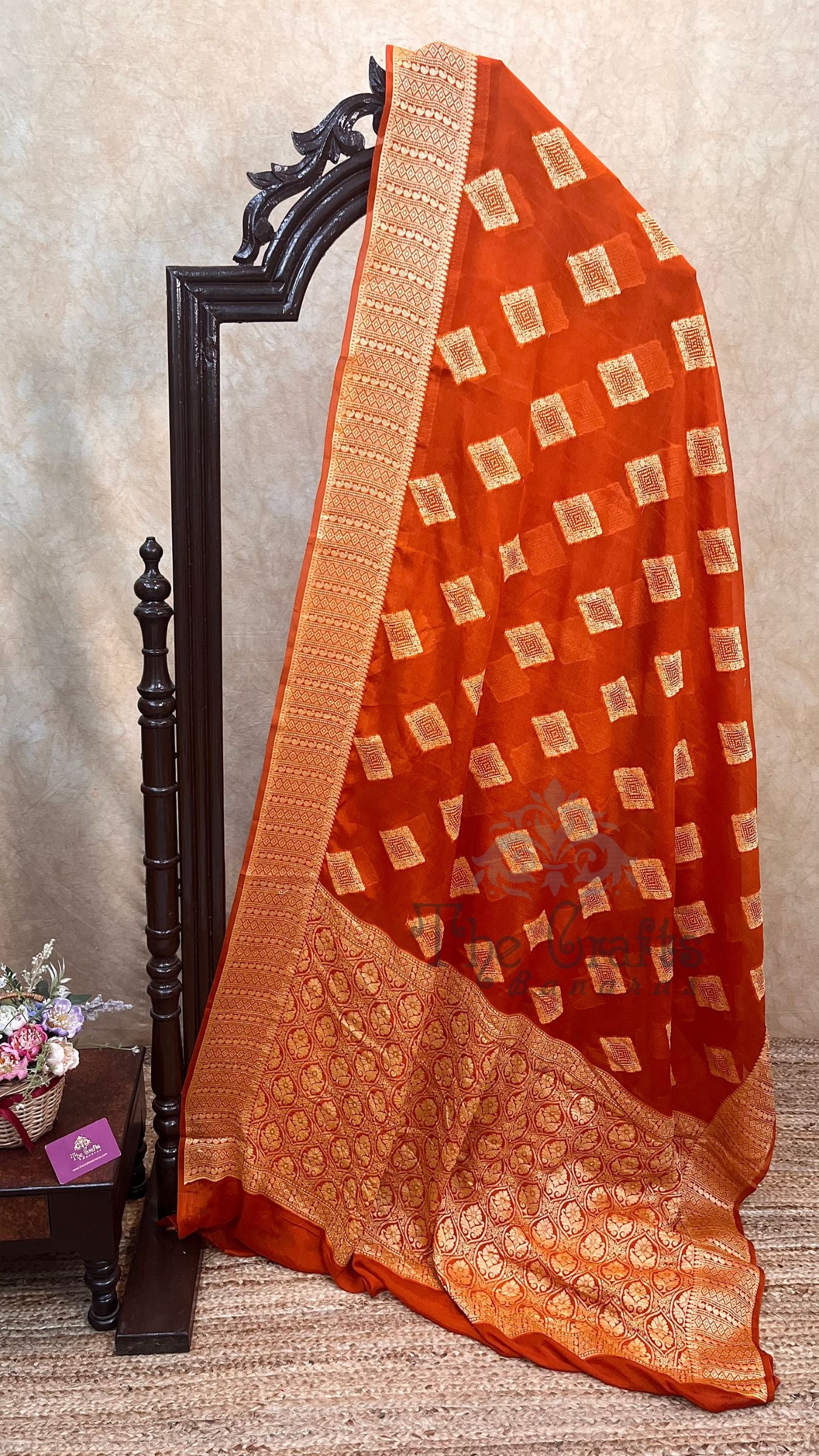 Pure Khaddi Chiffon Banarasi Saree