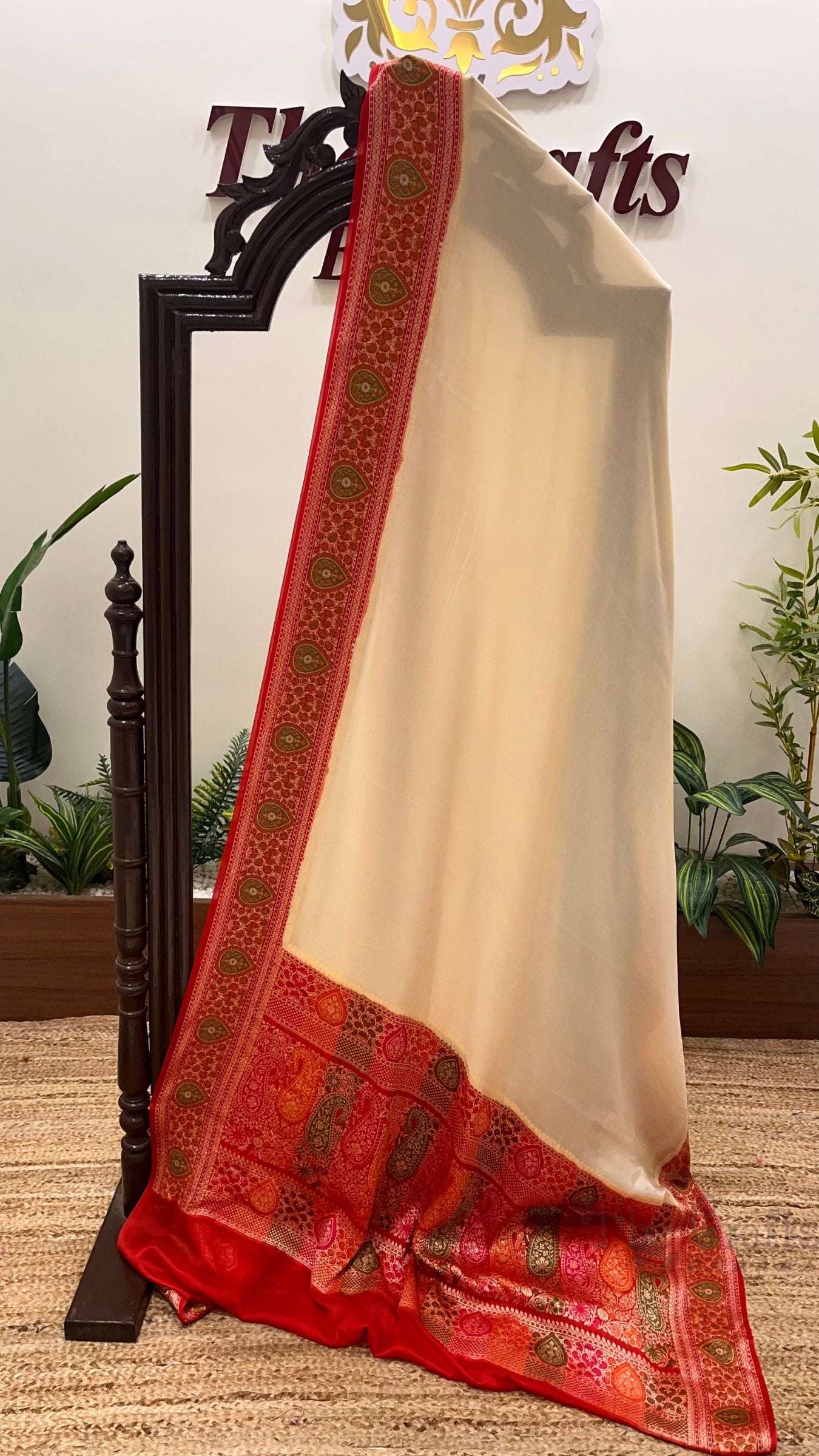Pure Khaddi Chiffon Banarasi Saree