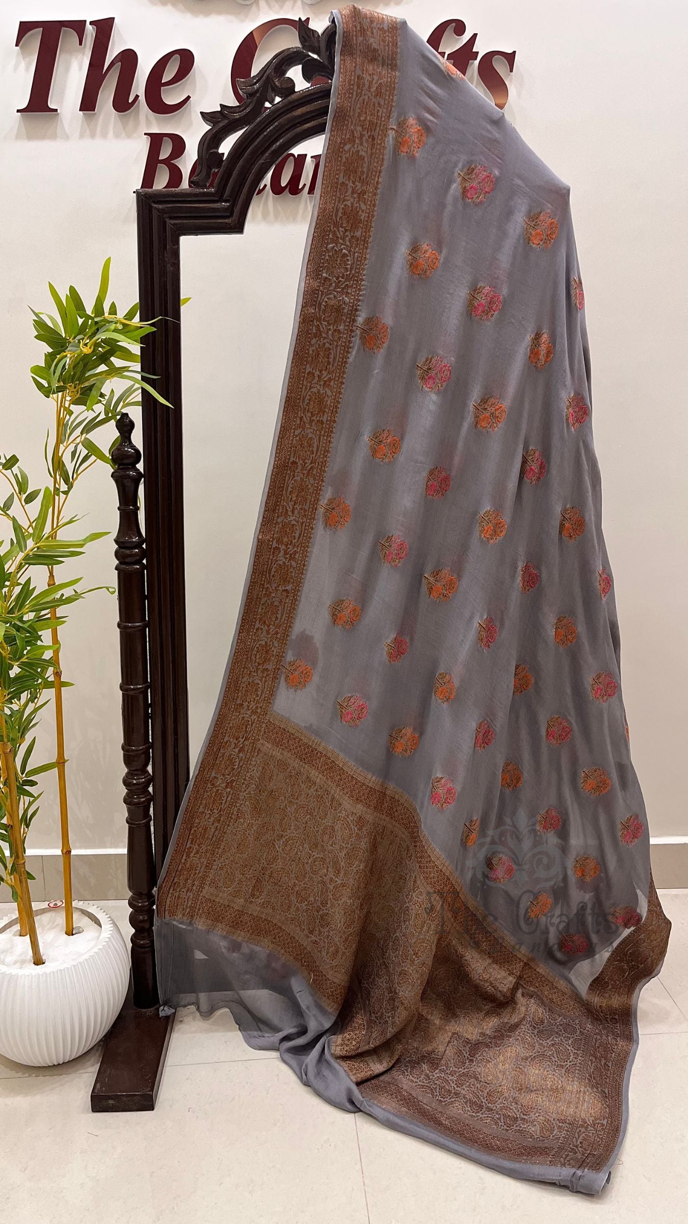 Pure Khaddi Chiffon Banarasi Saree
