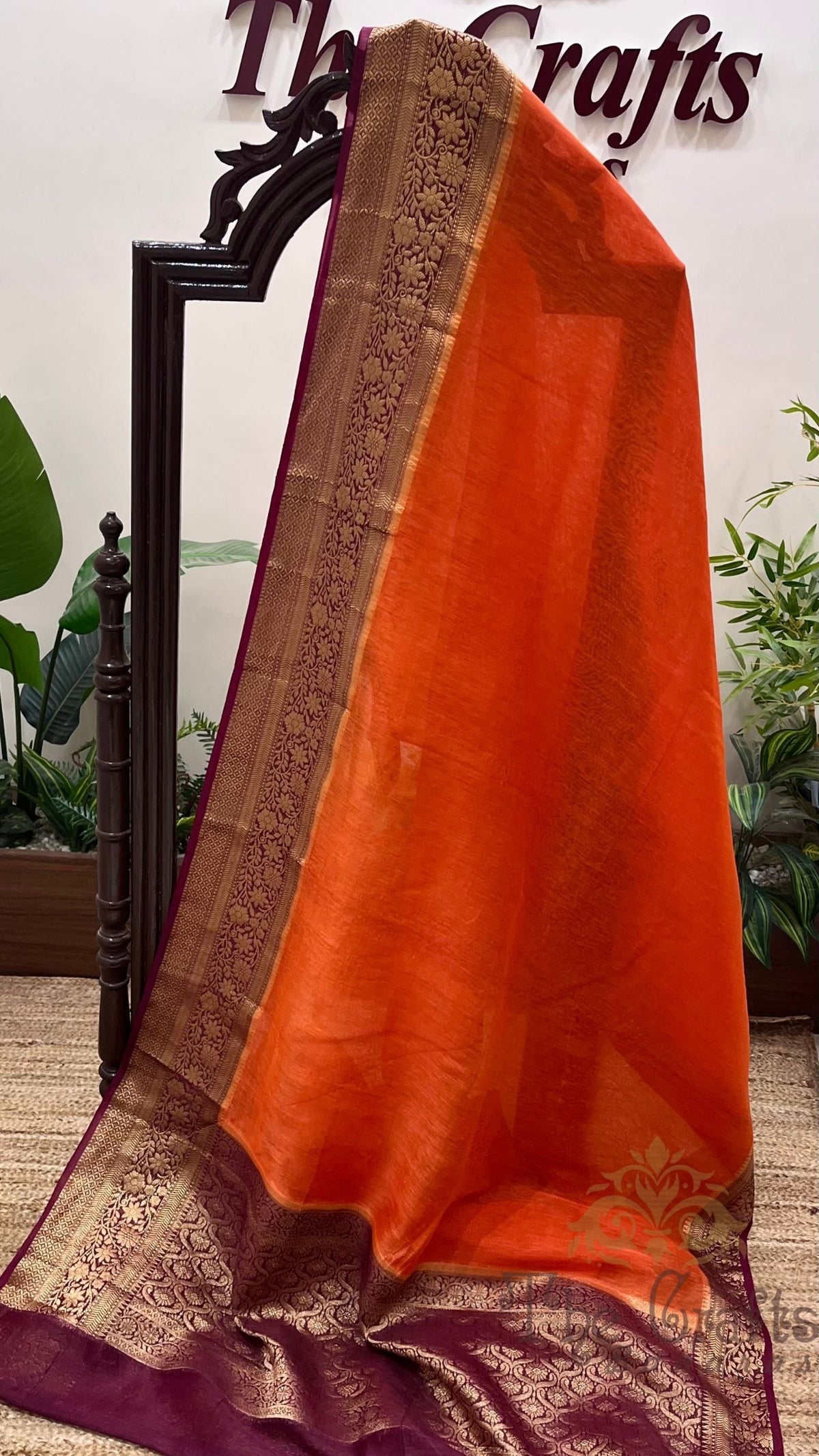 Pure Linen Banarasi Saree