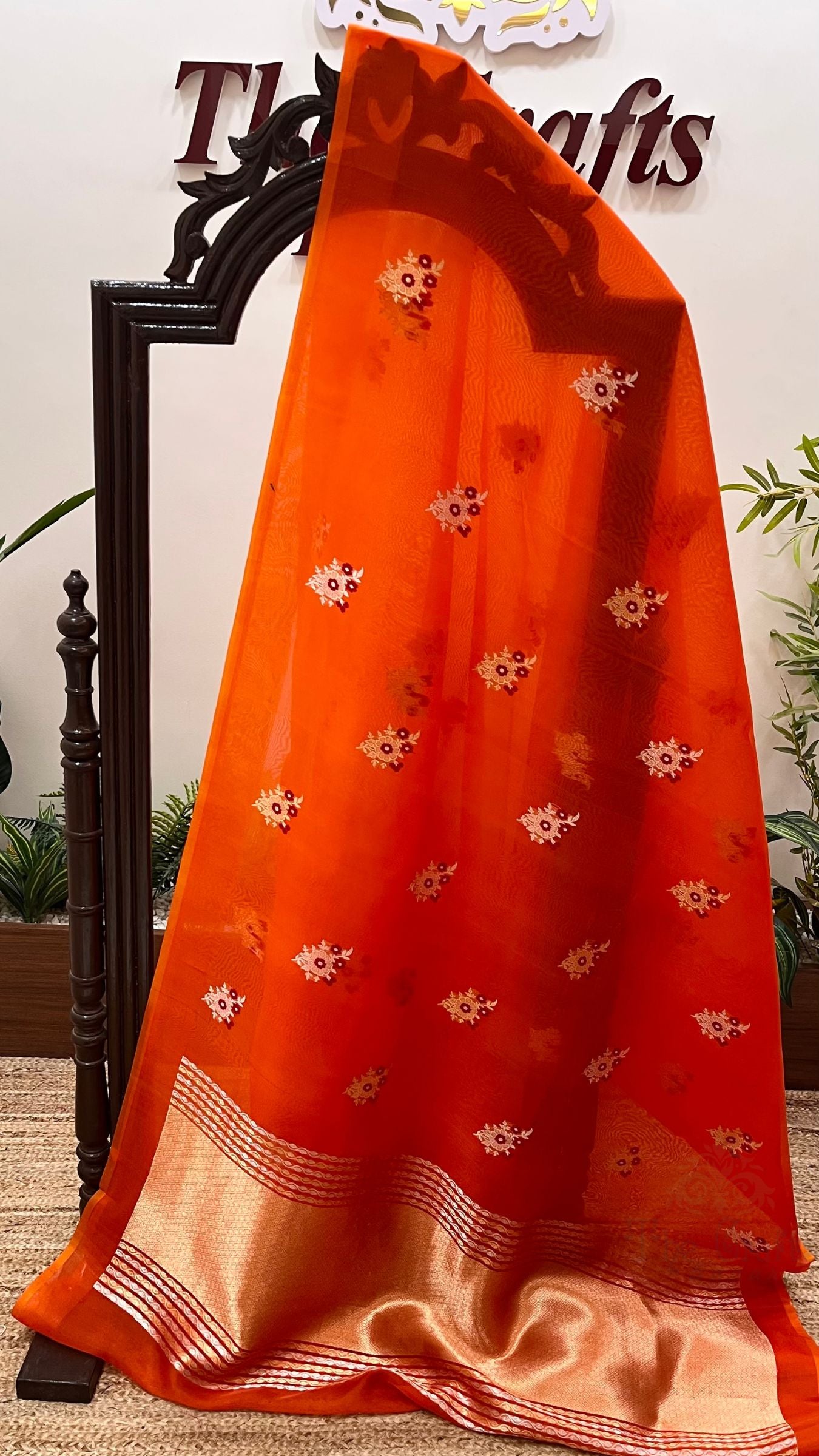 Pure Kora Silk Handloom Banarasi Saree