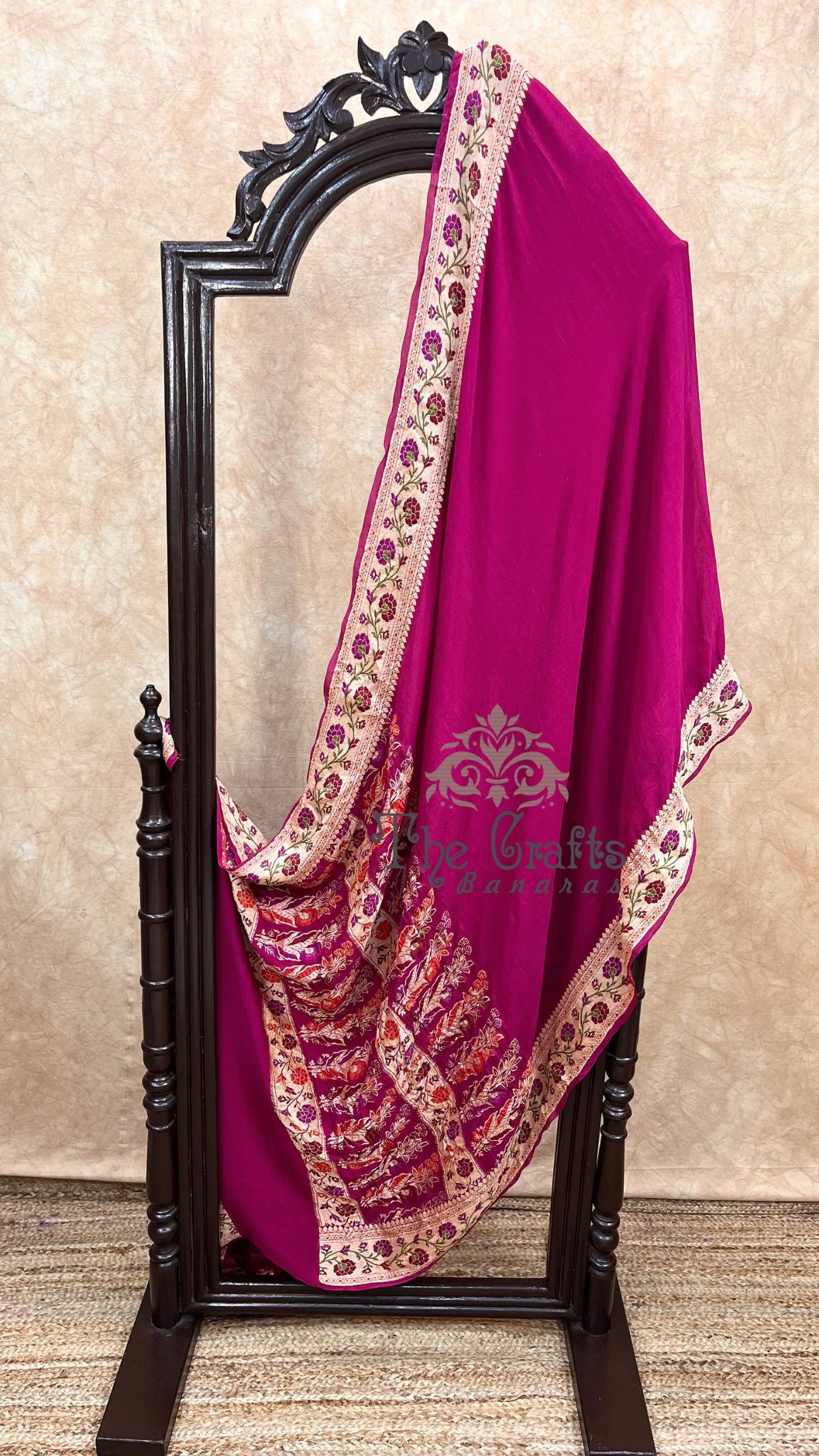 Pure Khaddi Chiffon Banarasi Saree