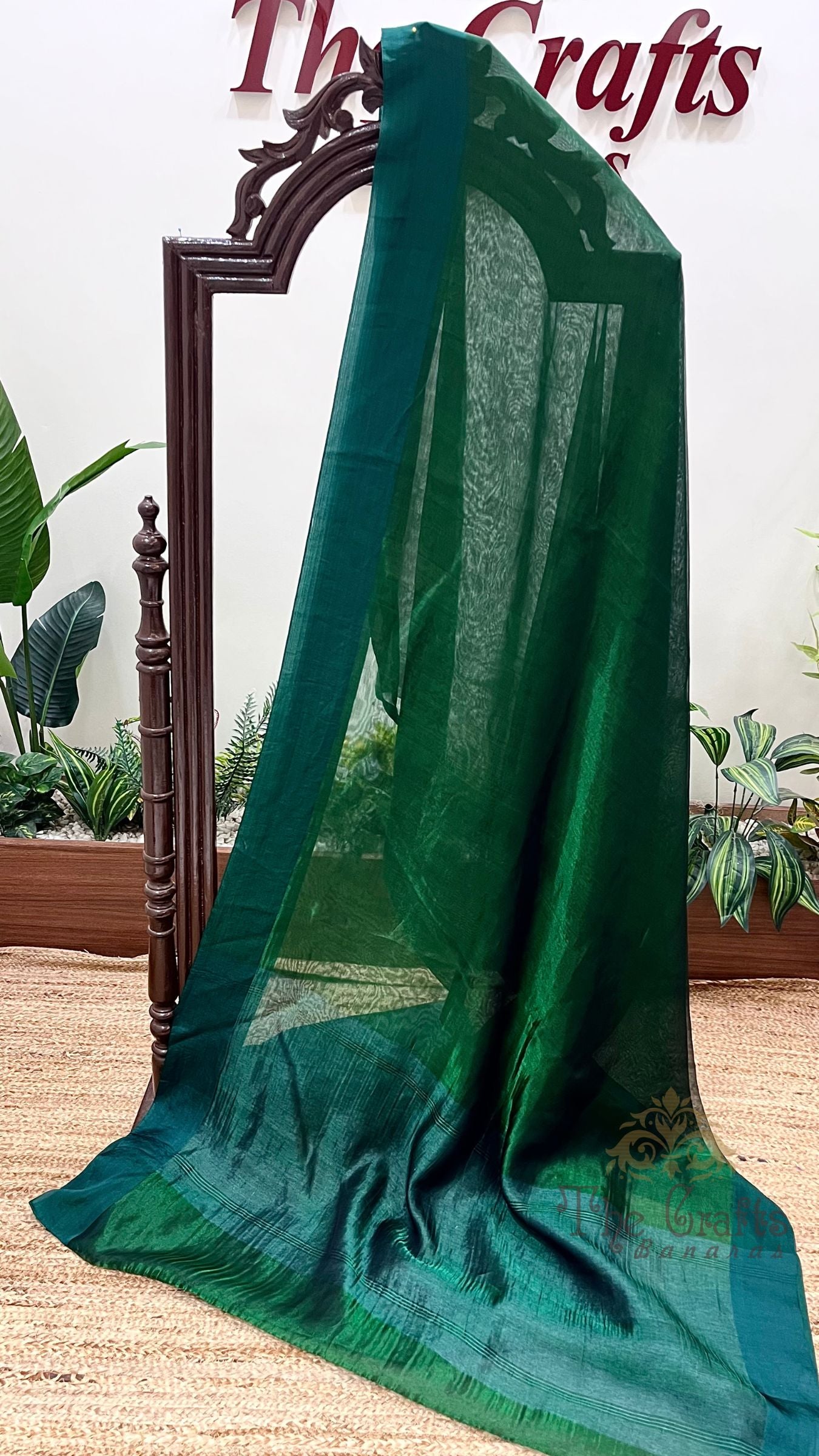 Pure Tissue Silk Handloom Banarasi Saree - with Satin Border