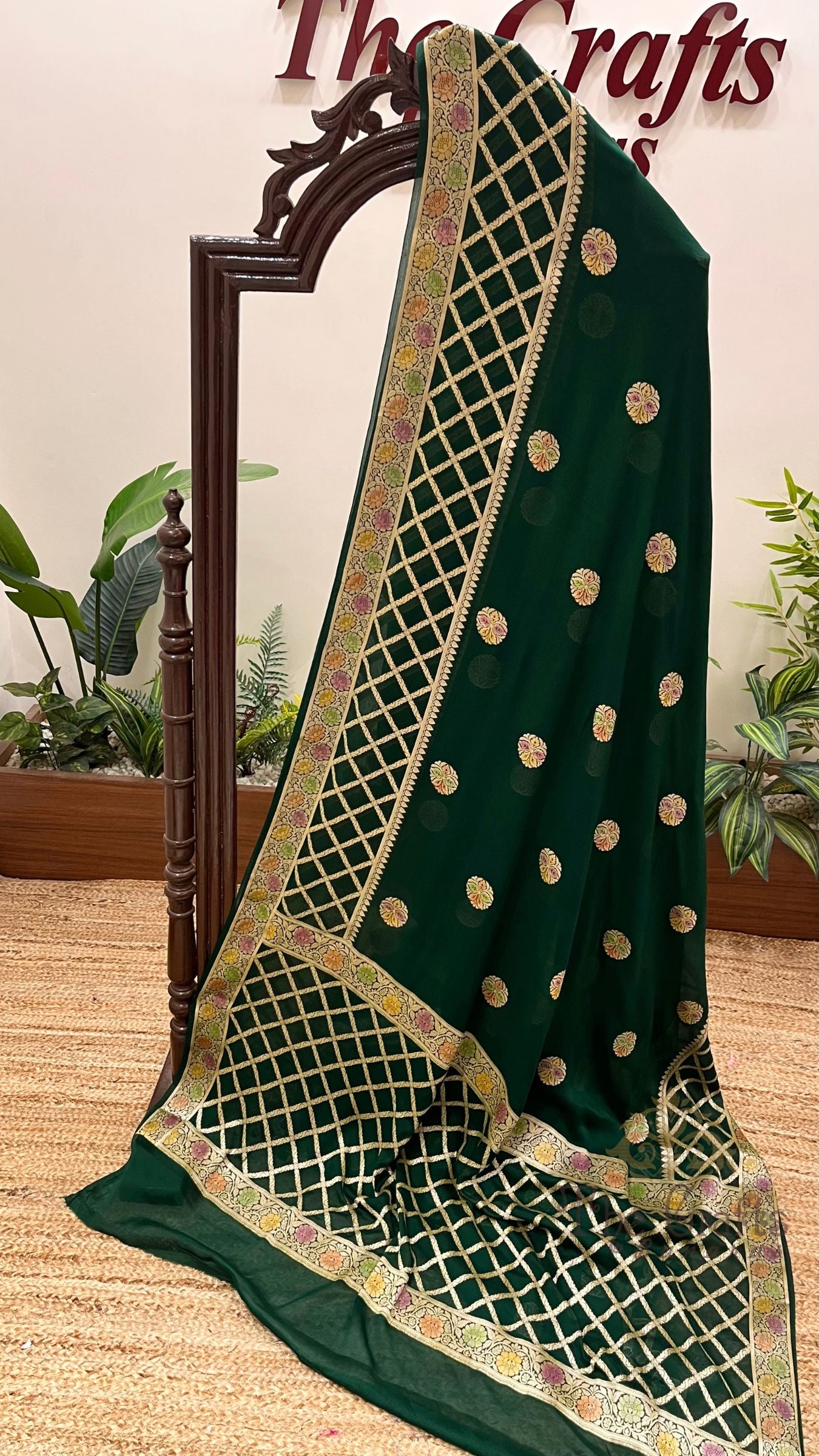 Pure Khaddi Chiffon Banarasi Saree