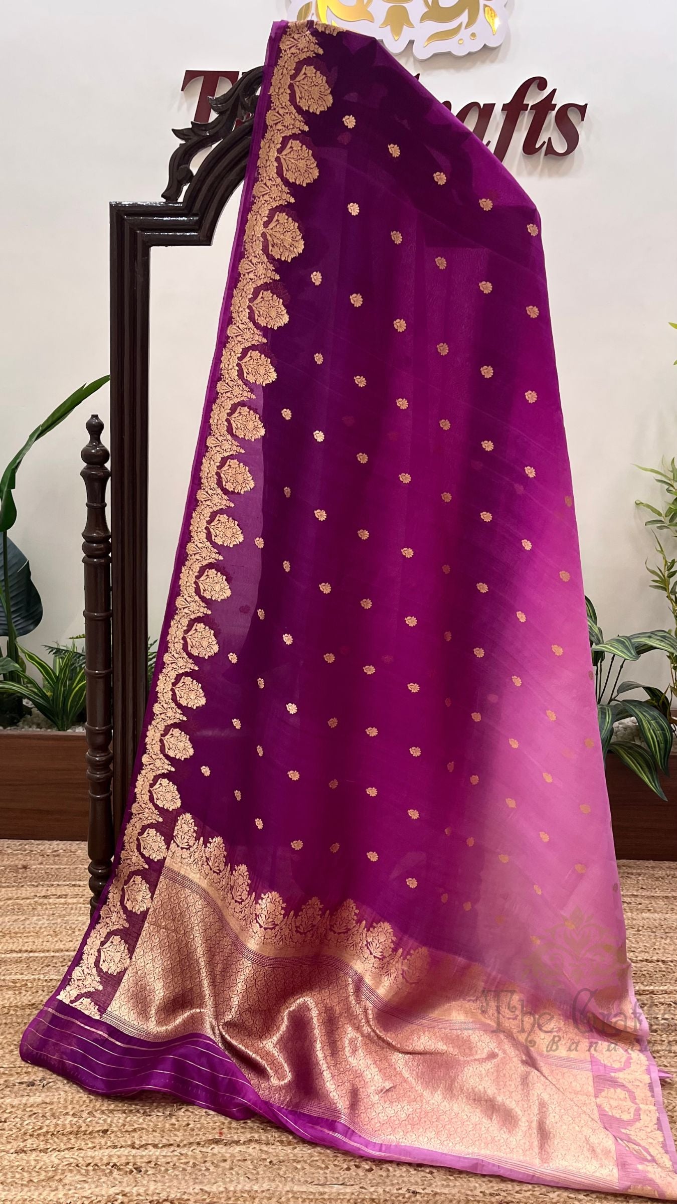 Pure Kora Silk Handloom Banarasi Saree