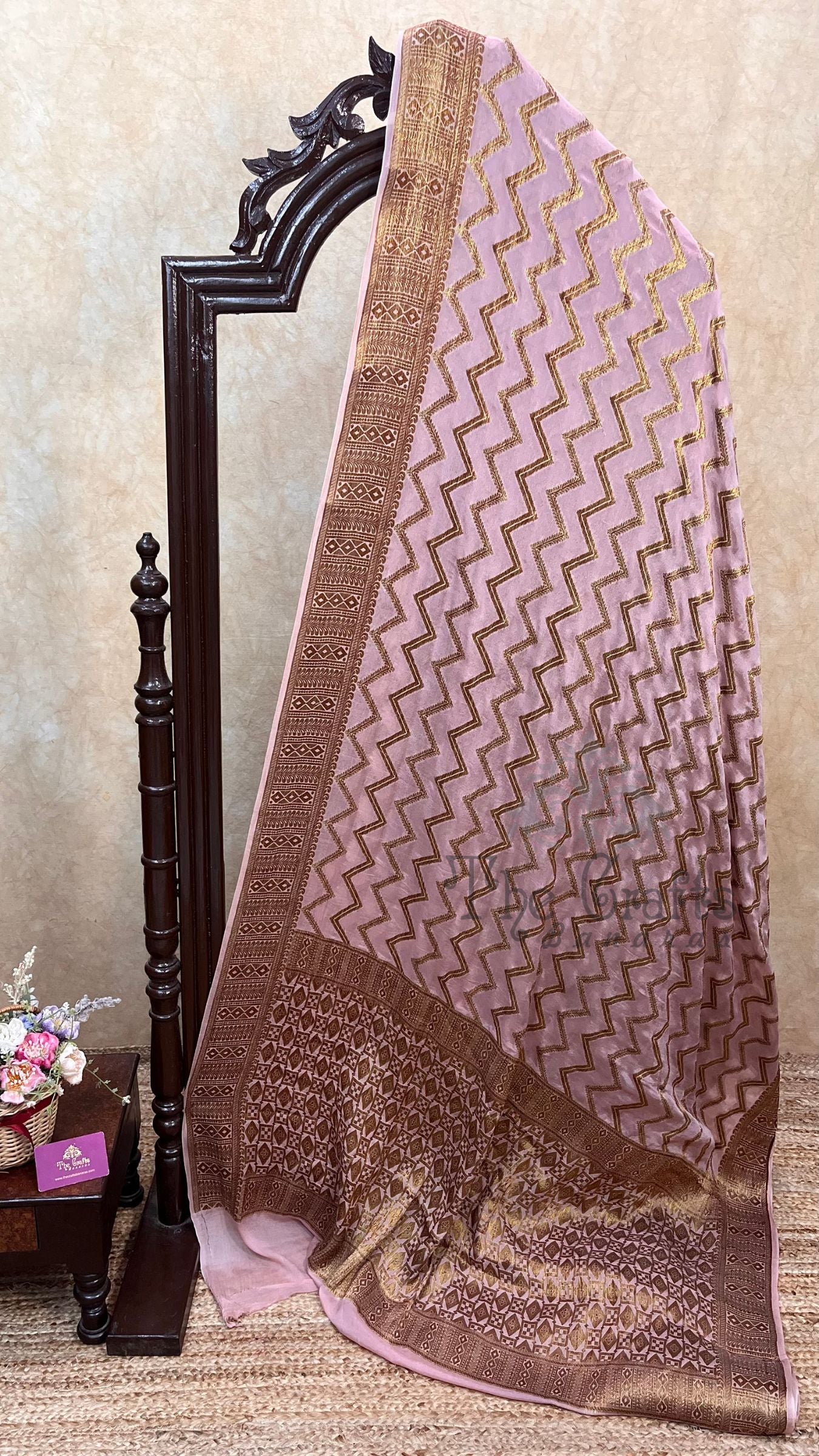 Pure Khaddi Chiffon Banarasi Saree