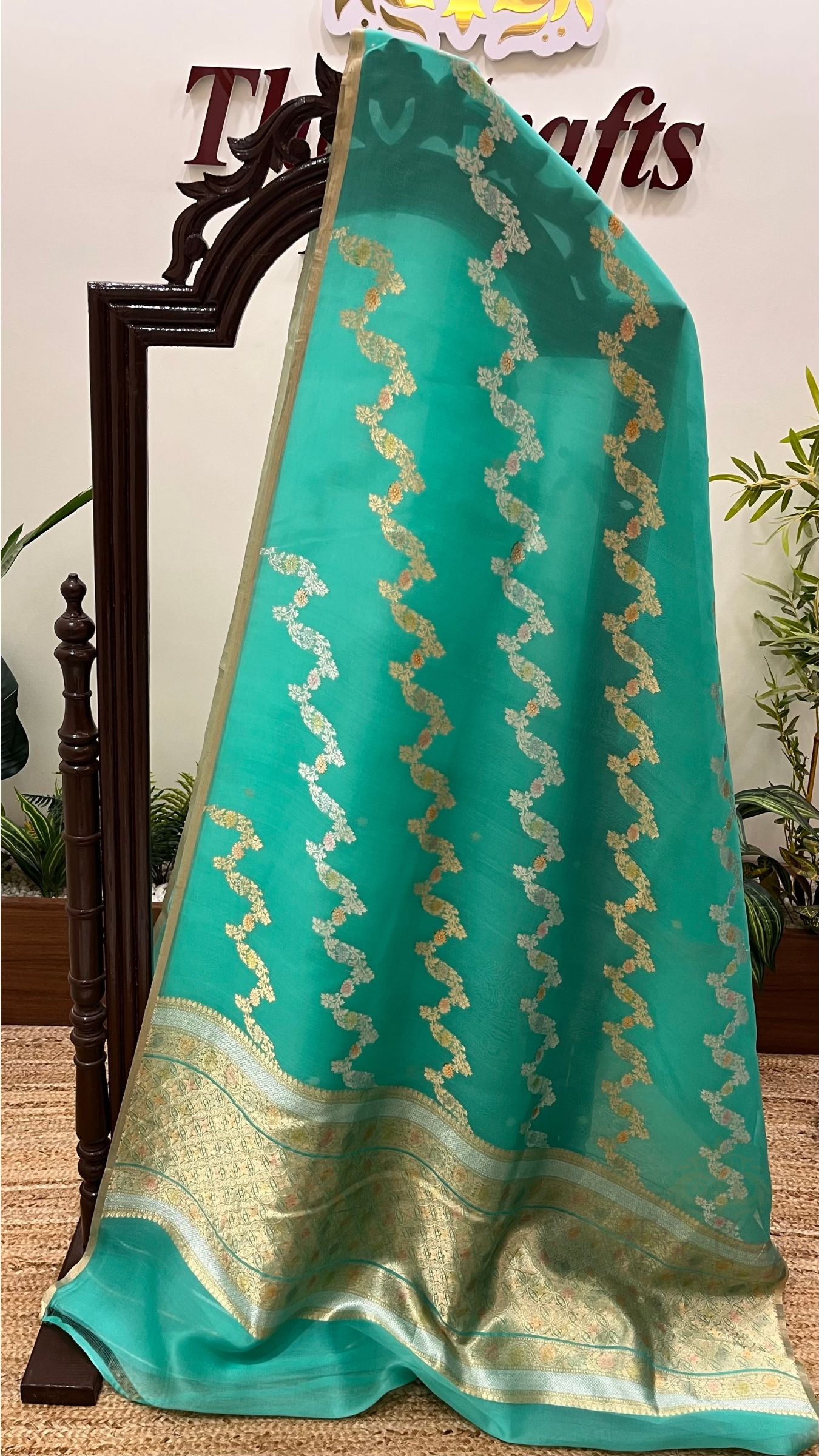 Pure Kora Silk Handloom Banarasi Saree