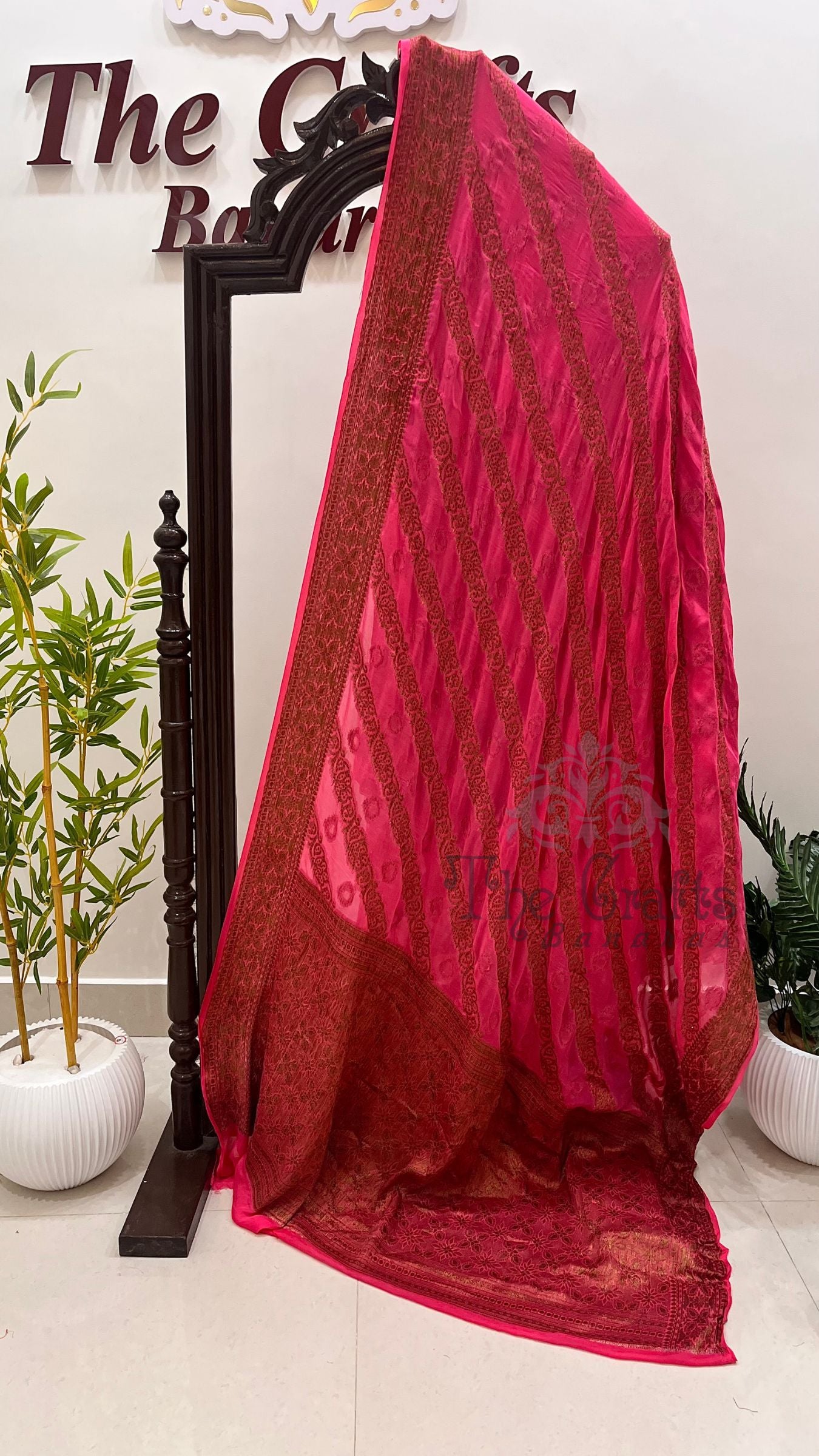 Pure Khaddi Chiffon Banarasi Saree