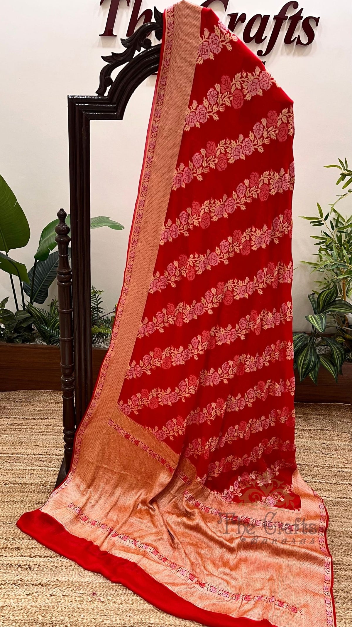 Pure Khaddi Chiffon Banarasi Saree