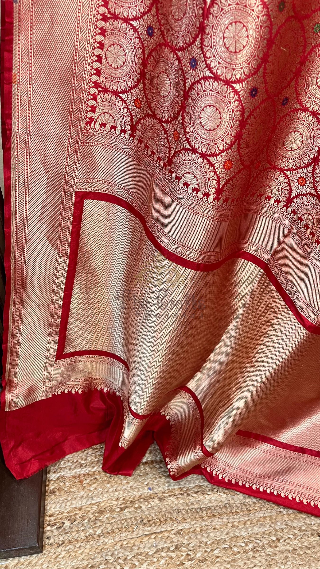 Pure Katan Silk Handloom Banarasi Saree - Tanchui Brocade Meena