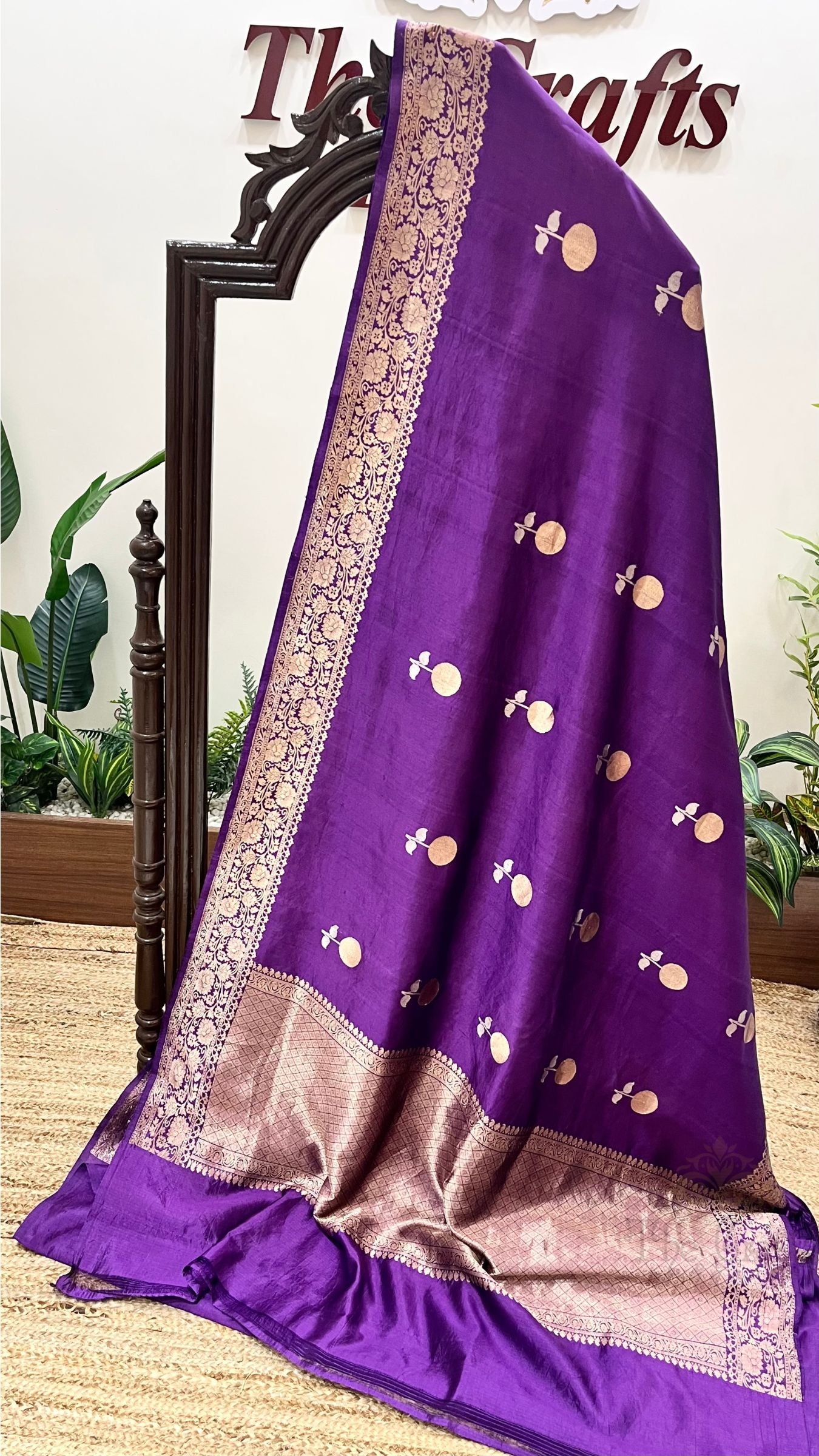 Pure  Mango Silk Handloom Banarasi Saree