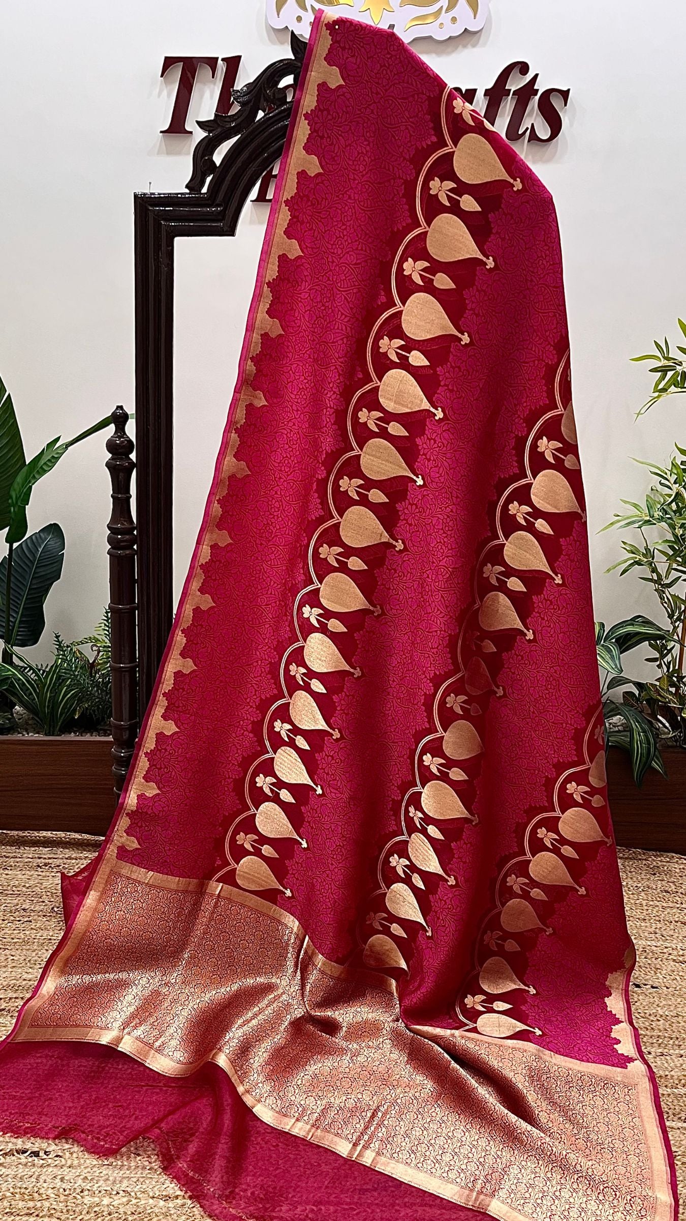 Pure Ektara Cotton Jamdani Banarasi Saree