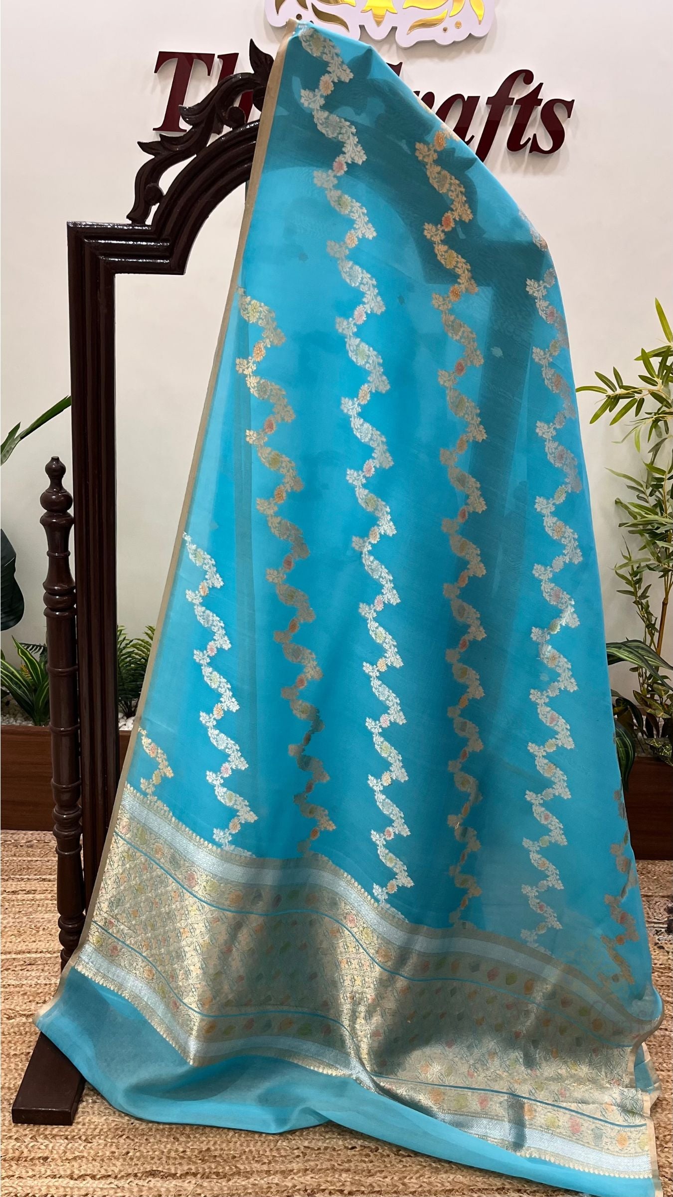 Pure Kora Silk Handloom Banarasi Saree