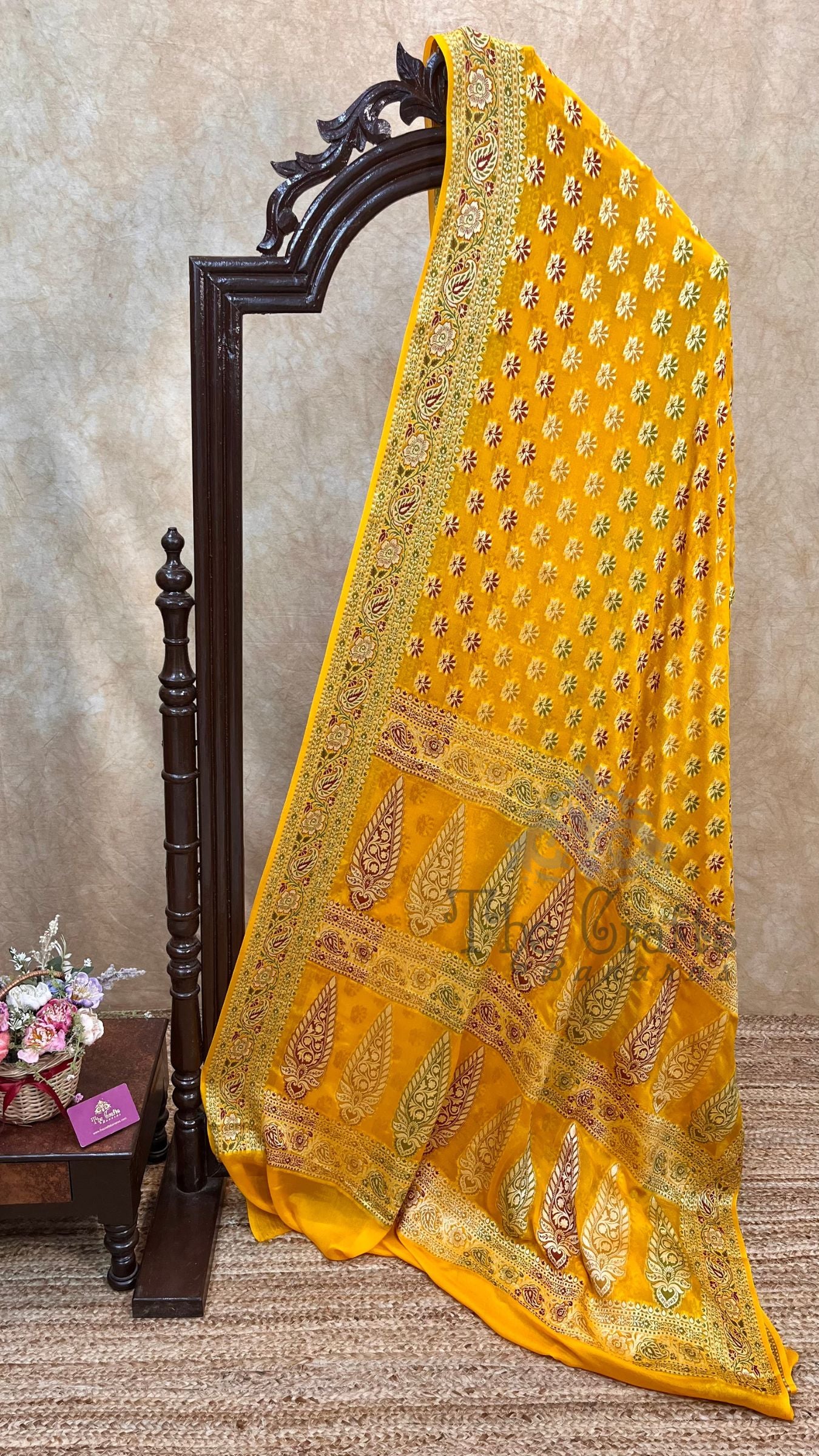 Pure Khaddi Chiffon Banarasi Saree