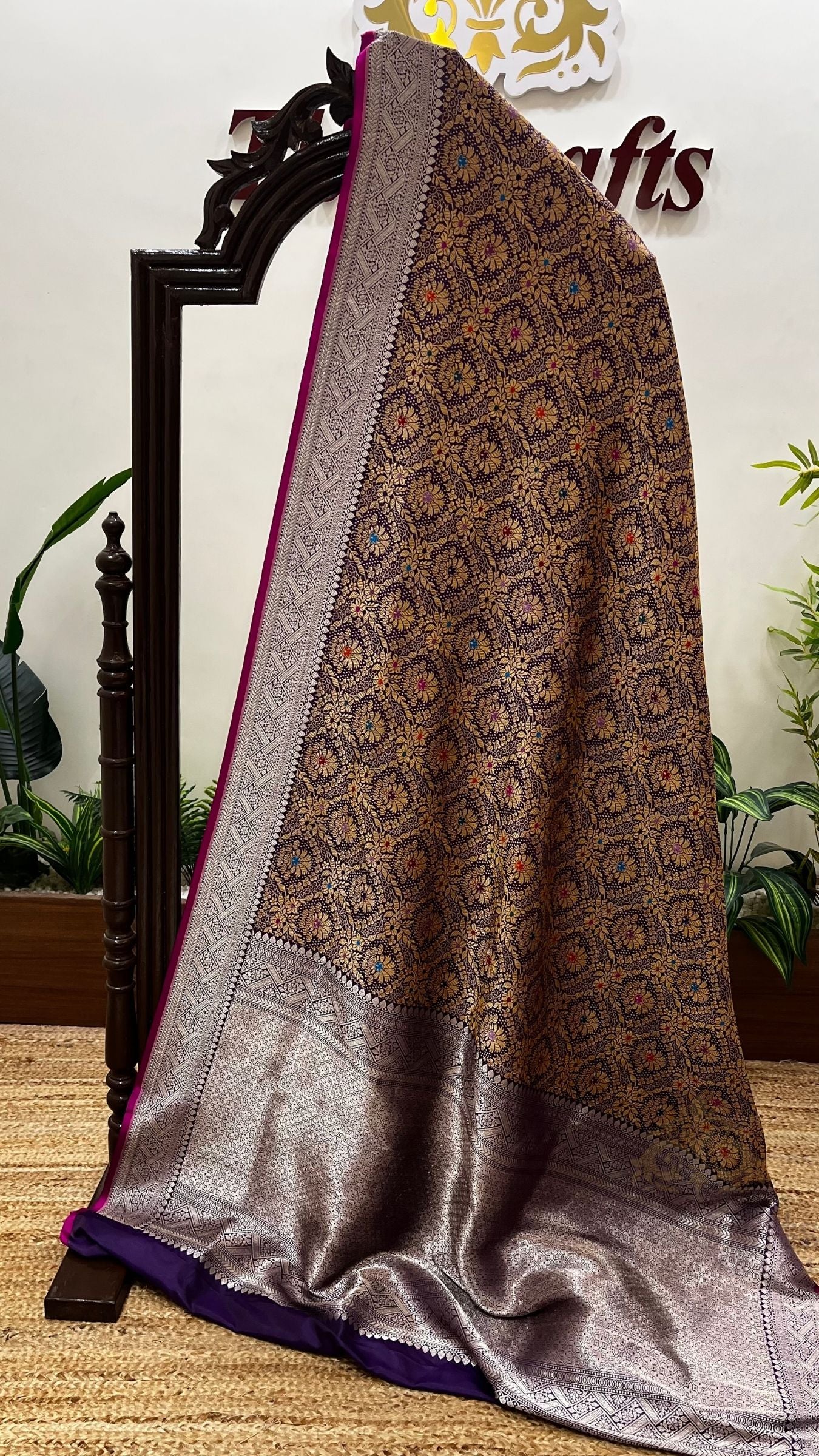 Pure Katan Silk Handloom Banarasi Saree - Kadhua Brocade Tilfi Meena
