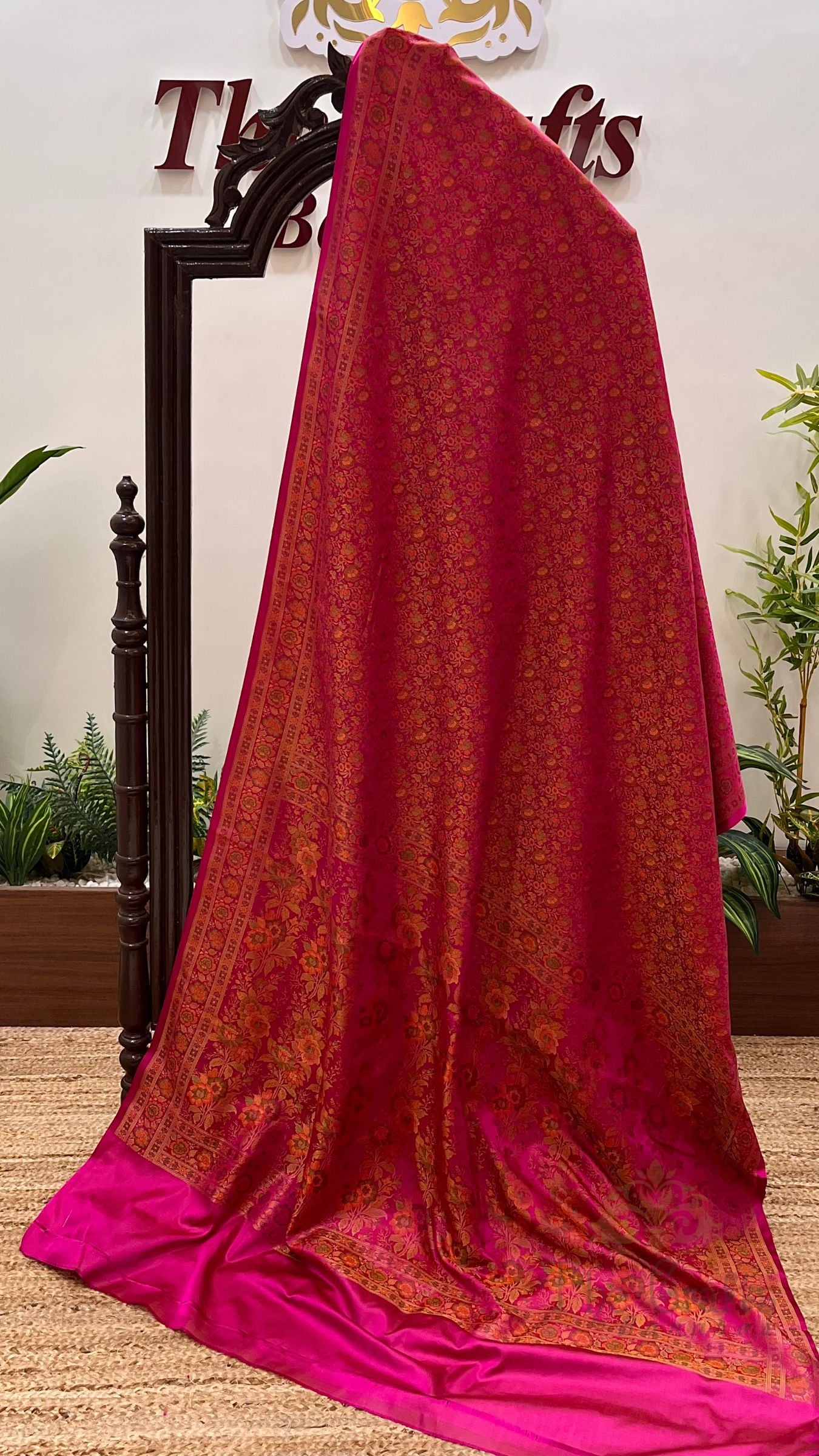 Pure Soft Katan Jamawar Silk Handloom Banarasi Saree