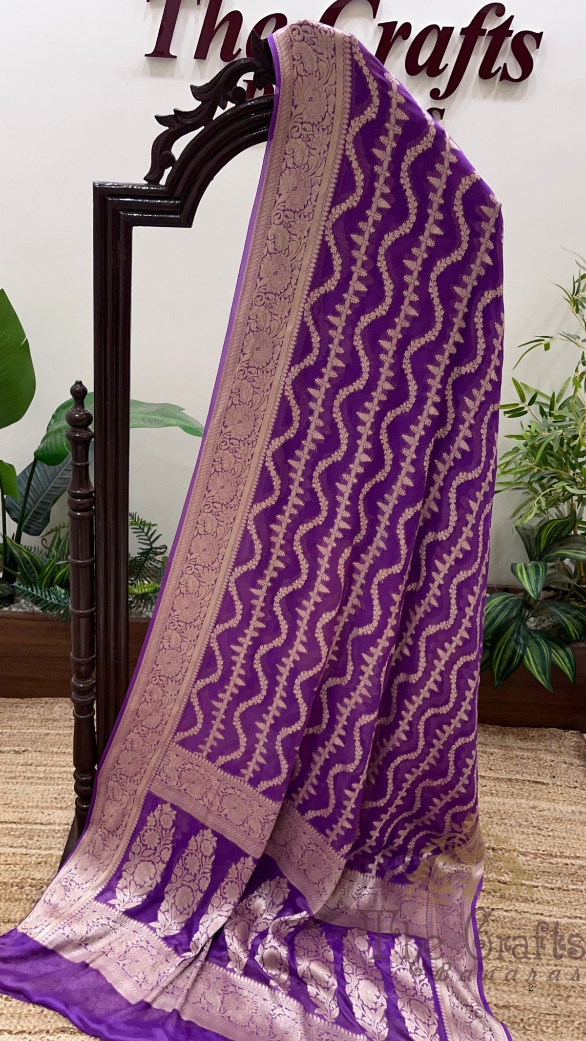 Pure Khaddi Chiffon Banarasi Saree