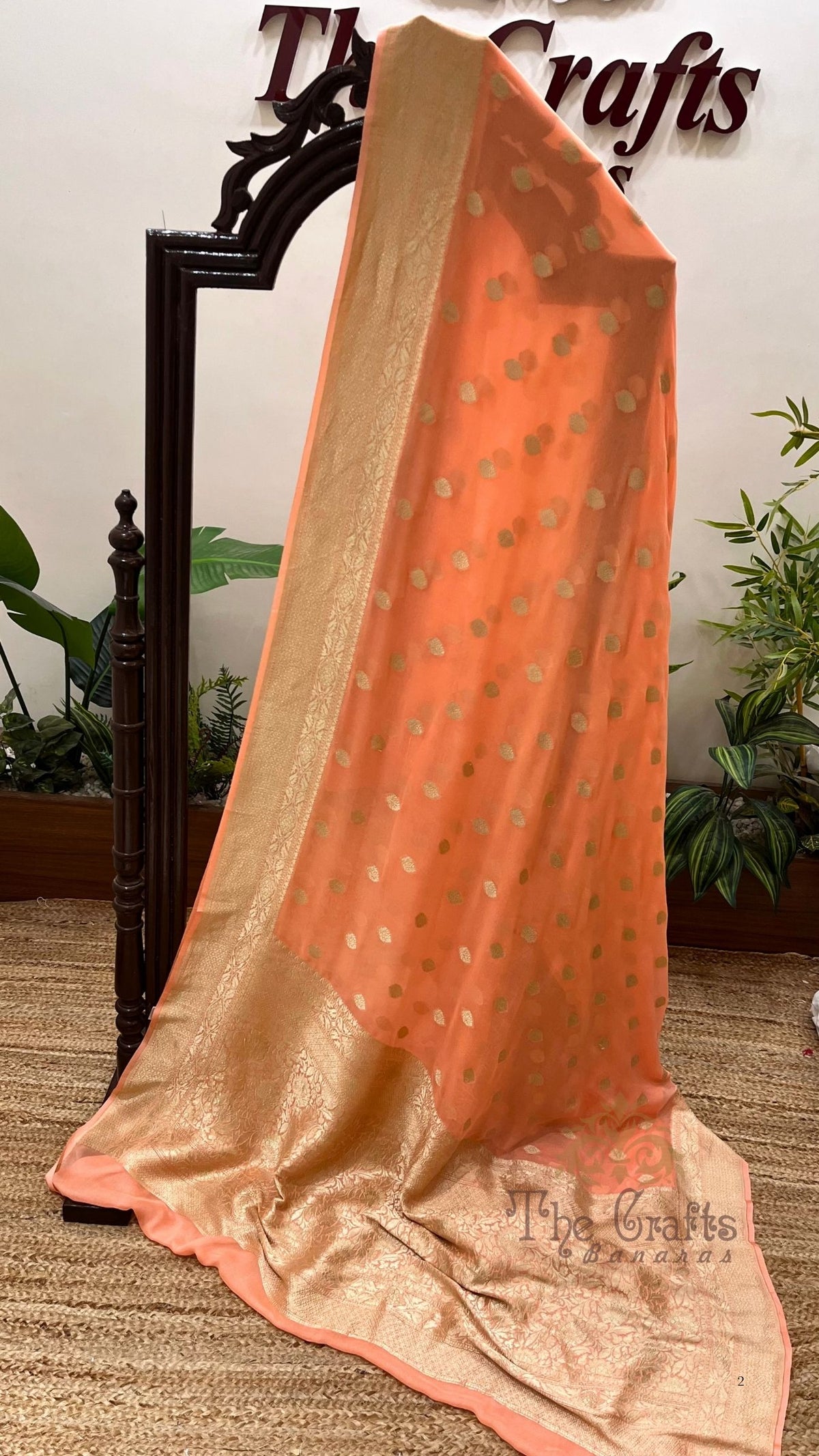 Khaddi Georgette Handloom Banarasi Saree