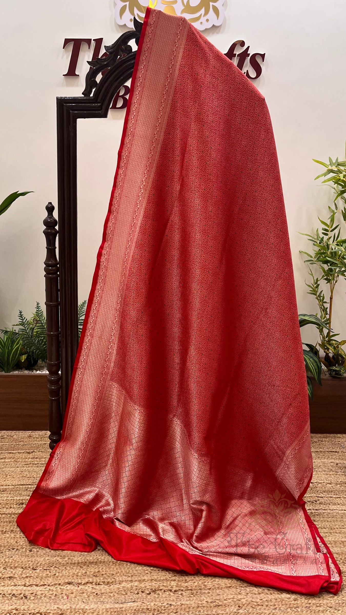 Pure Soft Katan Jamawar Silk Handloom Banarasi Saree