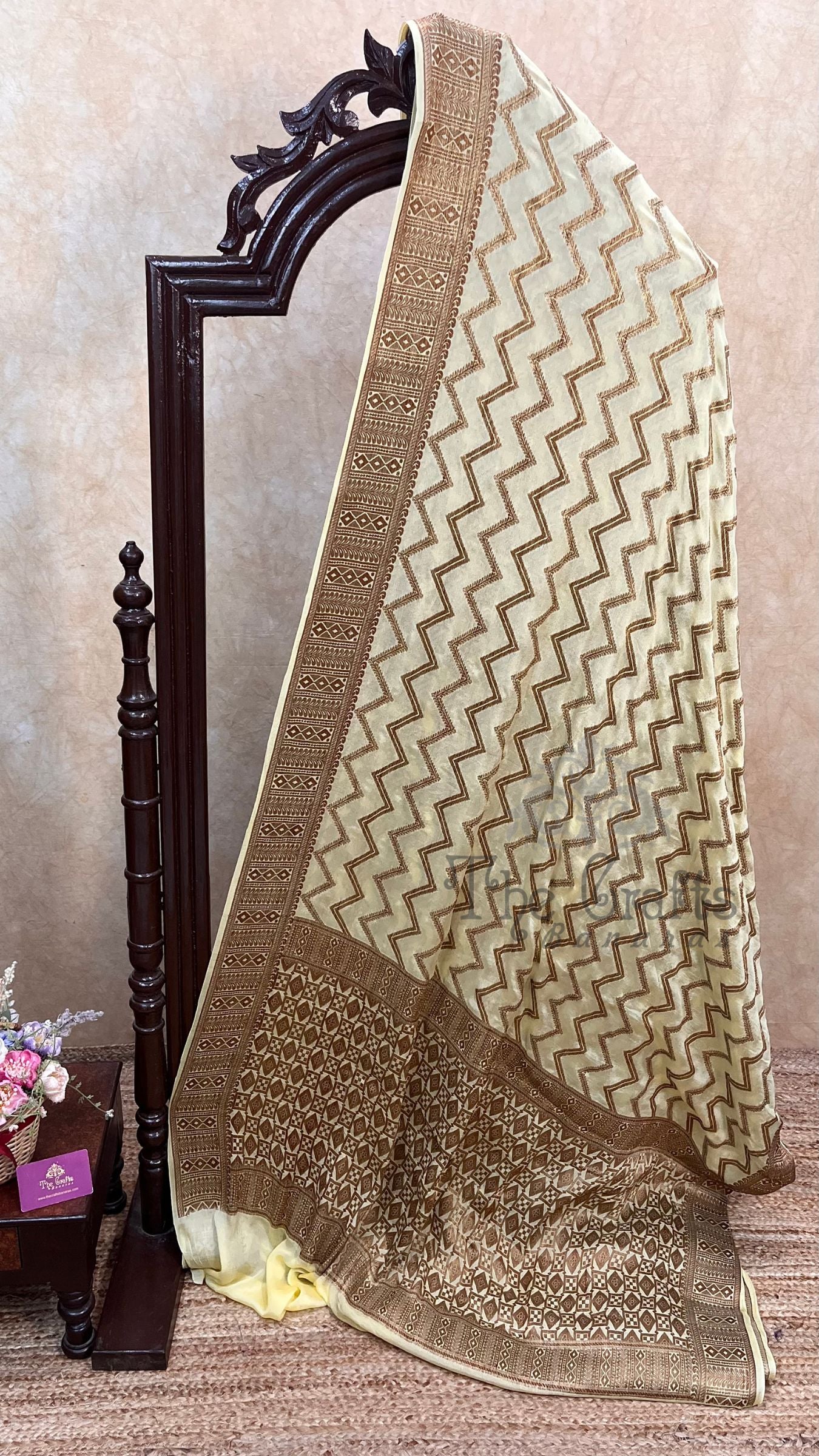 Pure Khaddi Chiffon Banarasi Saree