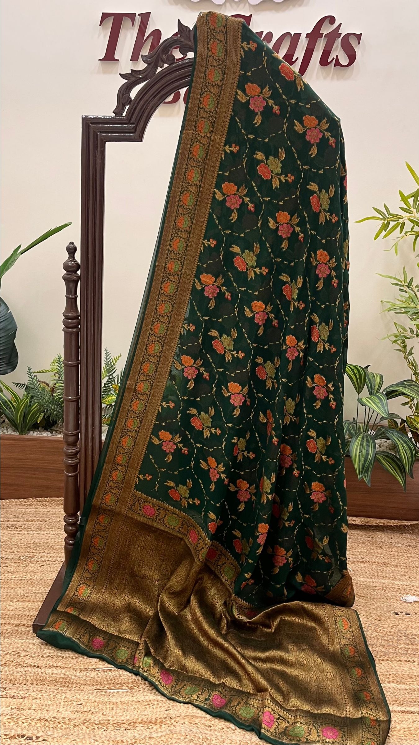 Pure Khaddi Chiffon Banarasi Saree