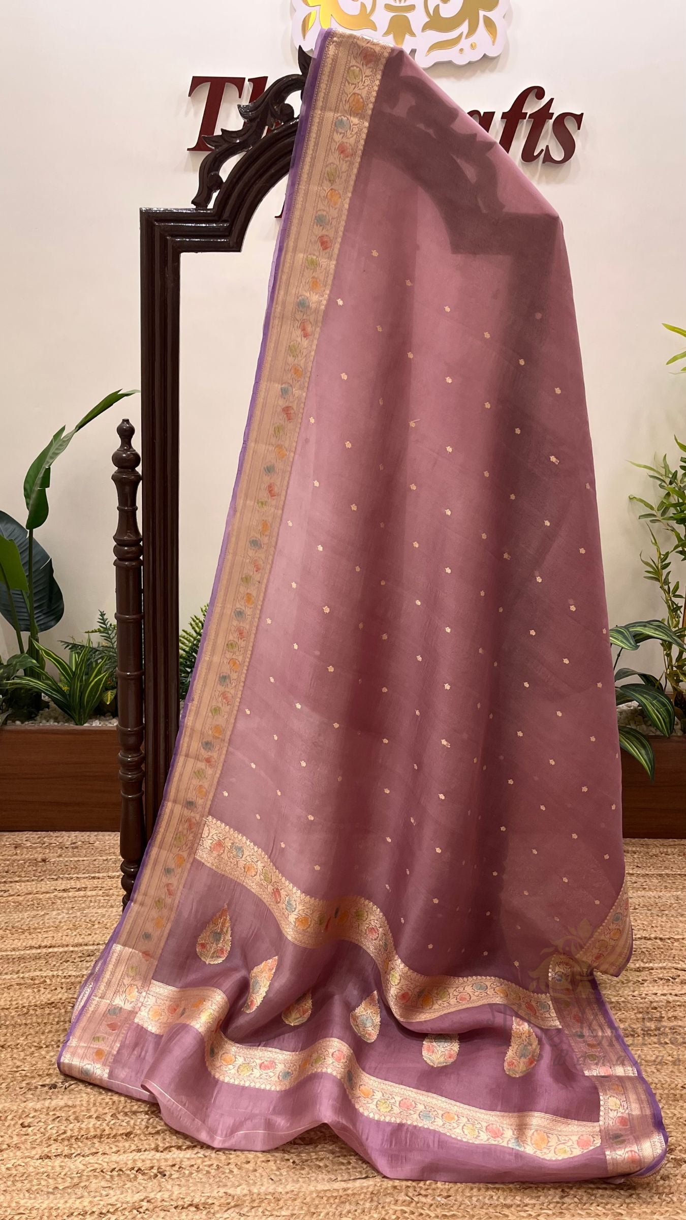 Pure Kora Silk Handloom Banarasi Saree