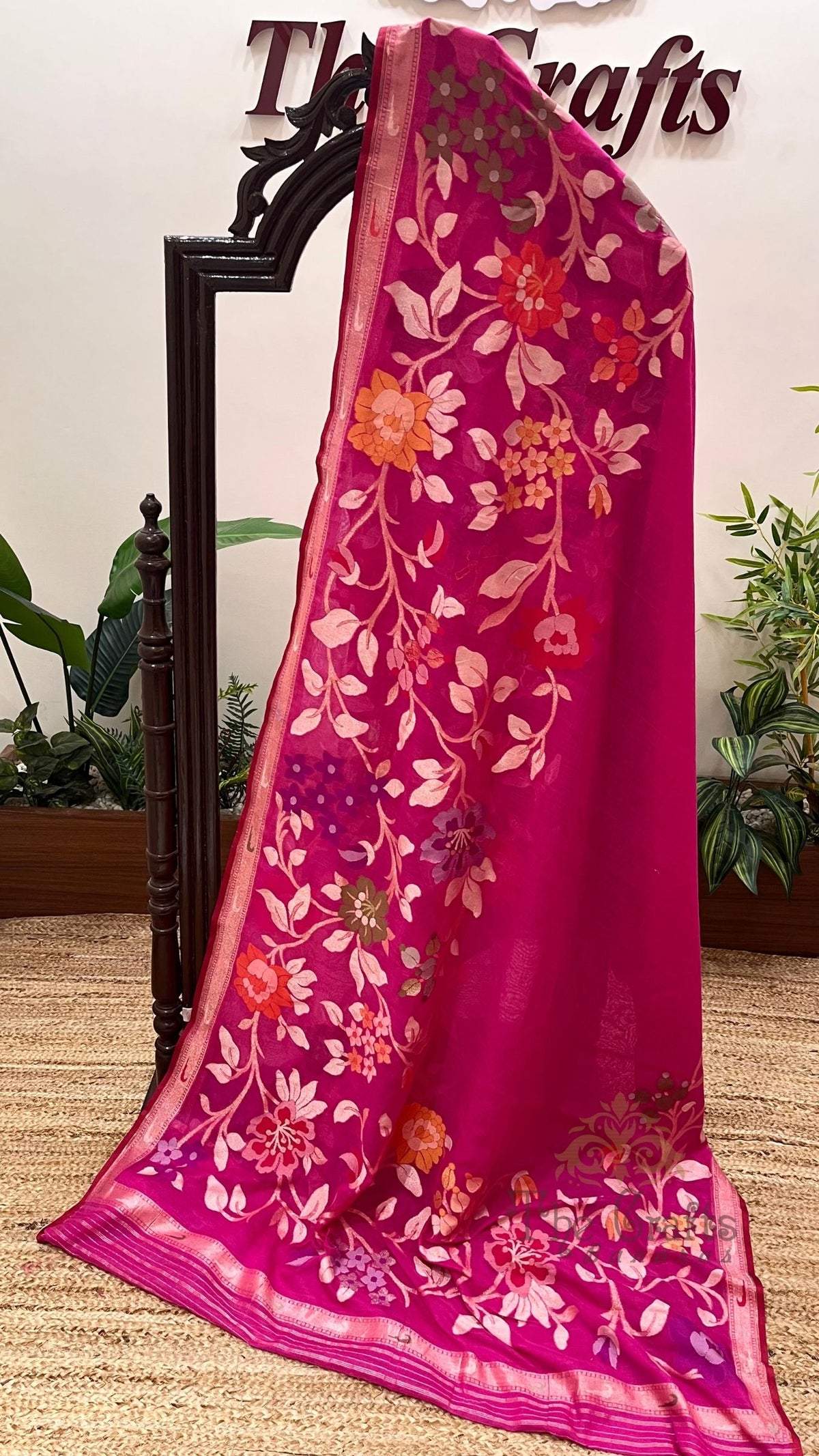 Pure Ektara Cotton Jamdani Banarasi Saree - Tilfi