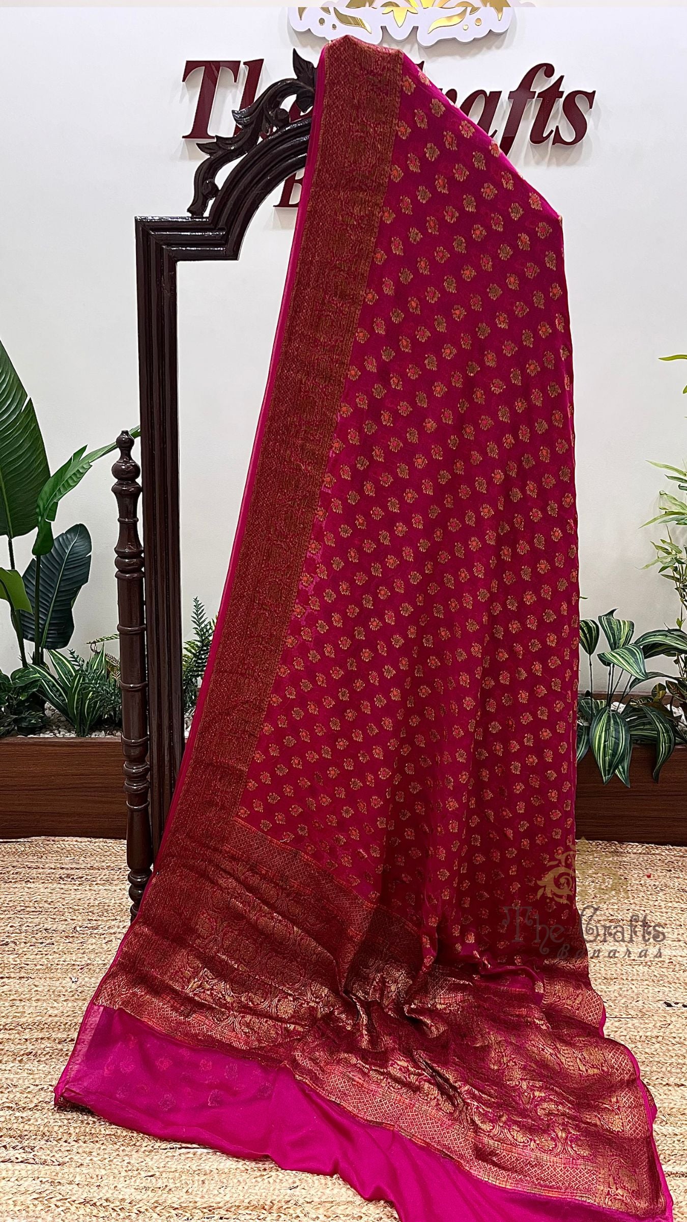 Pure Khaddi Chiffon Banarasi Saree