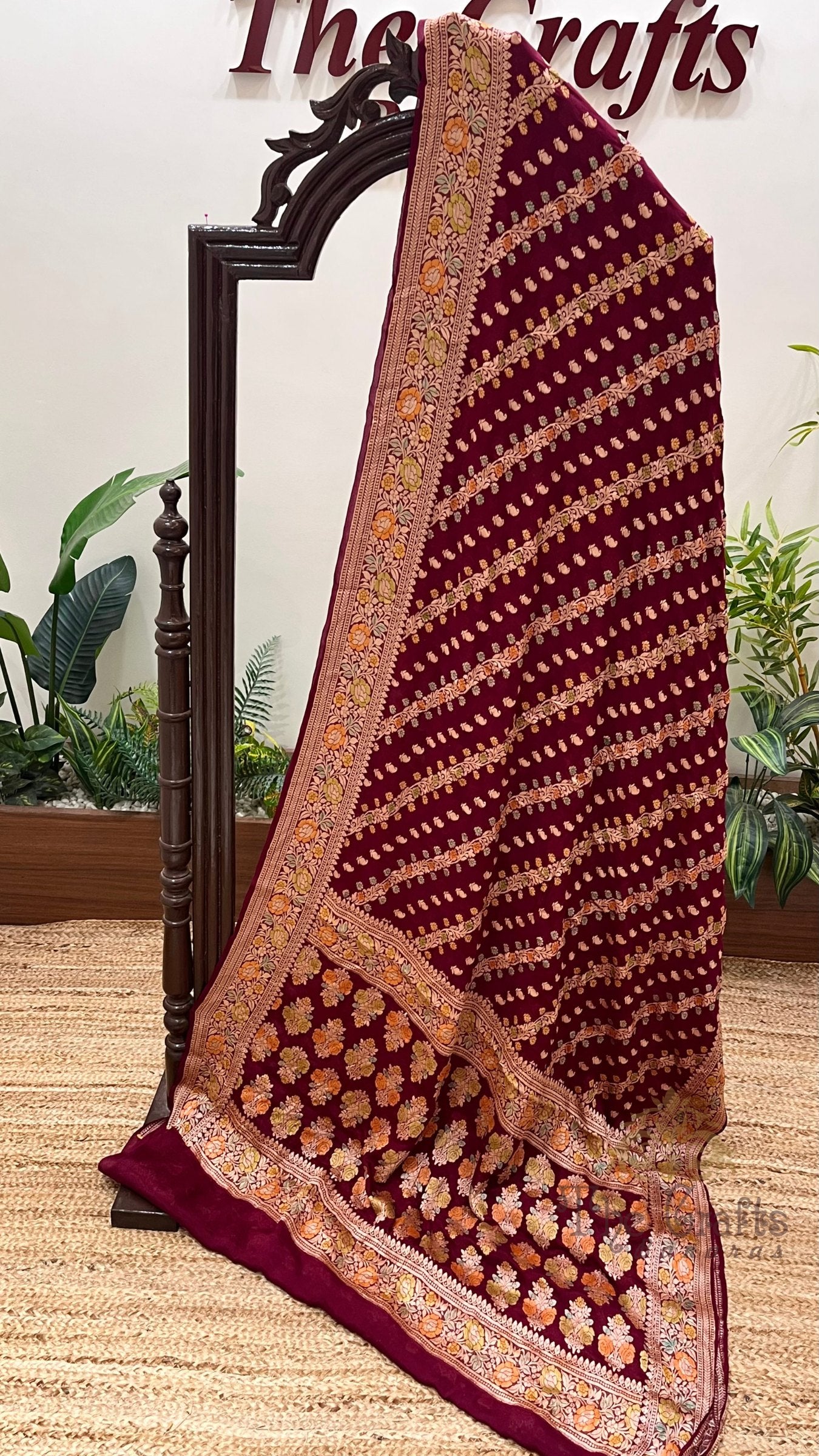 Pure Khaddi Chiffon Banarasi Saree
