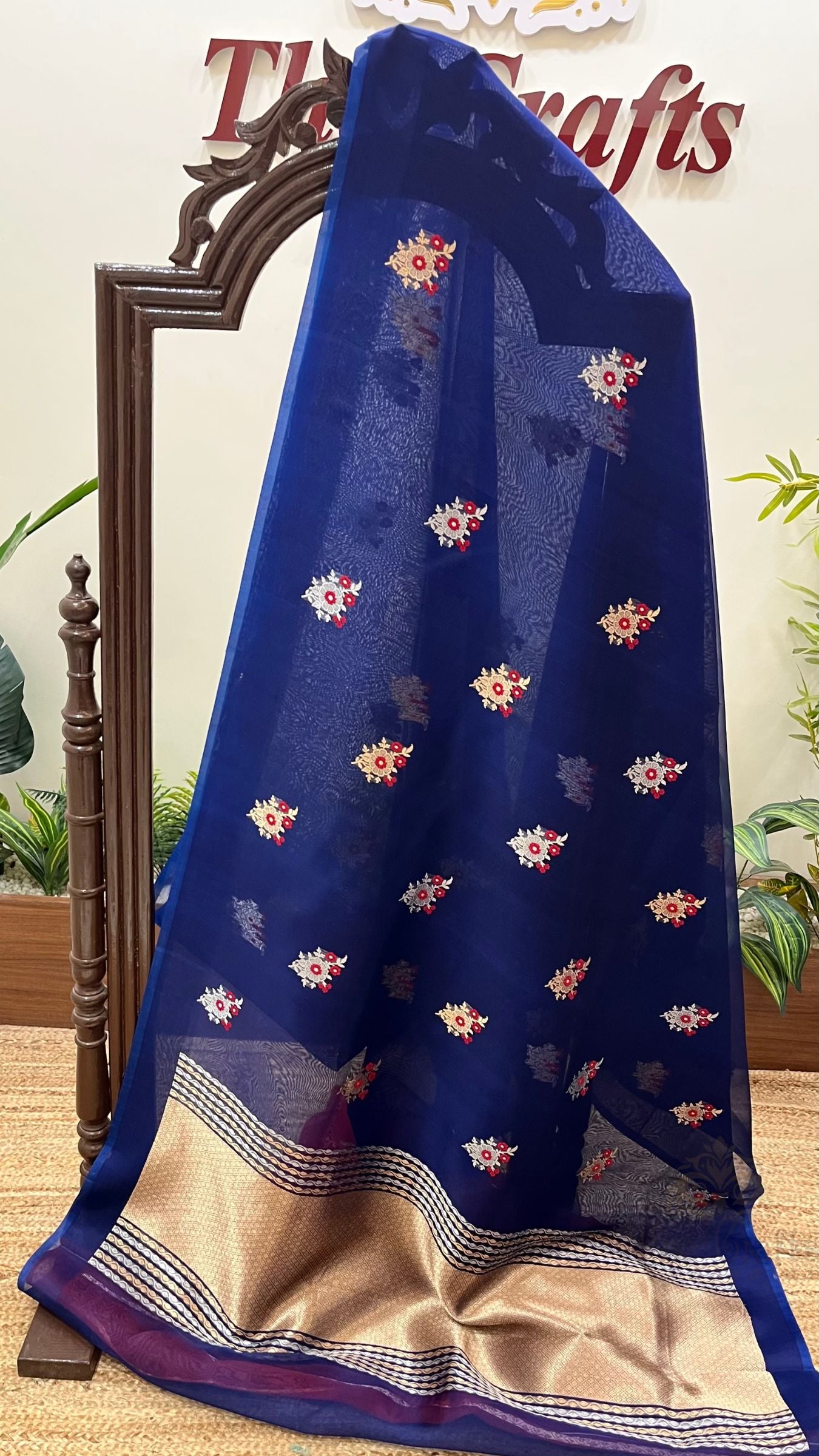 Pure Kora Silk Handloom Banarasi Saree