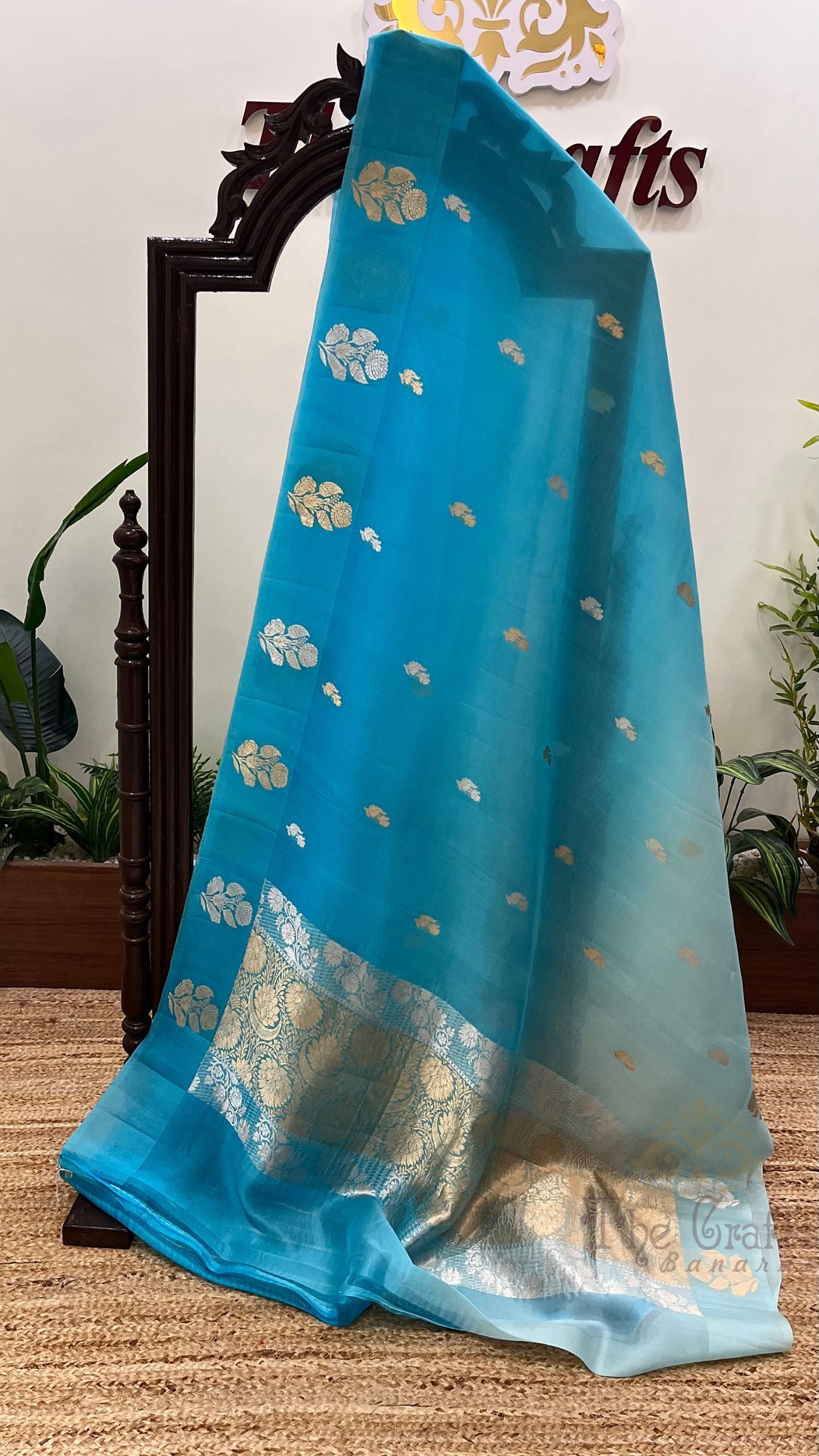 Pure Kora Silk Handloom Banarasi Saree