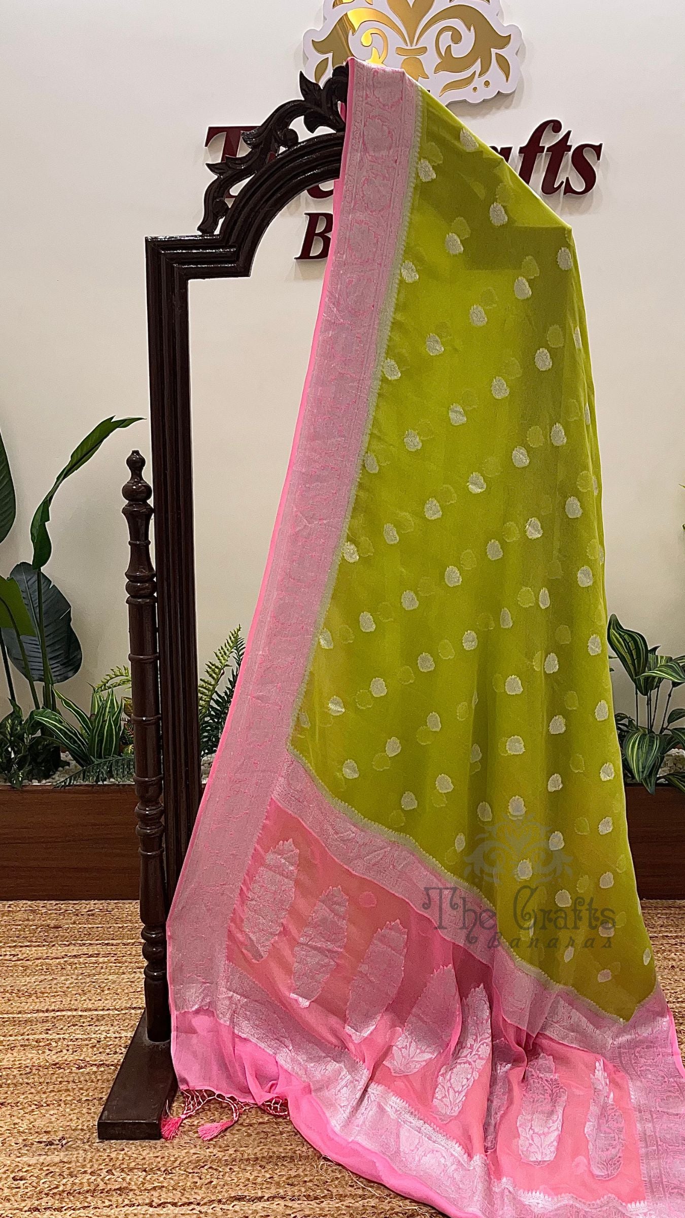 Pure Khaddi Chiffon Banarasi Saree