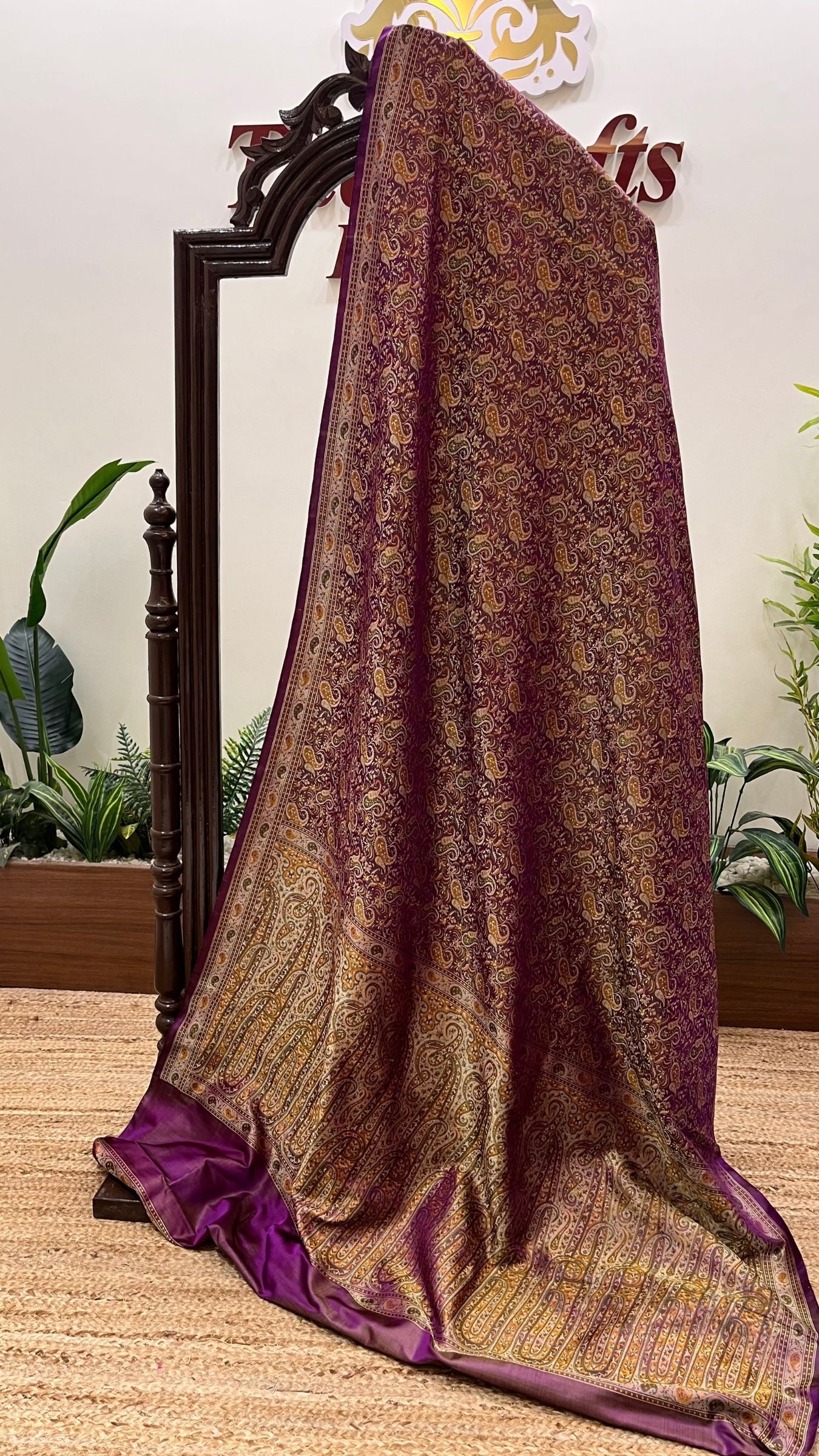 Pure Soft Katan Jamawar Silk Handloom Banarasi Saree