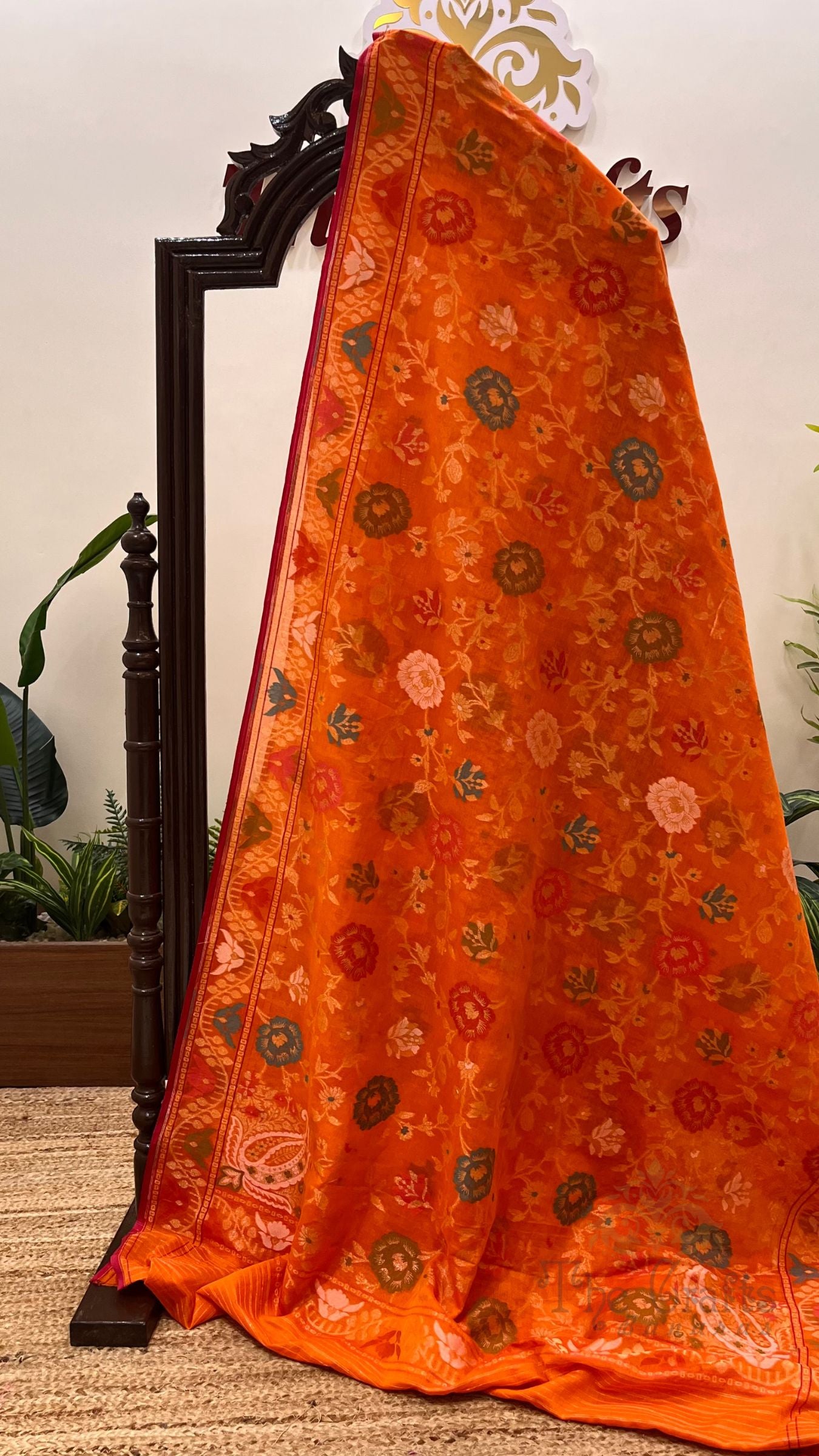 Pure Ektara Cotton Jamdani Banarasi Saree - Tilfi