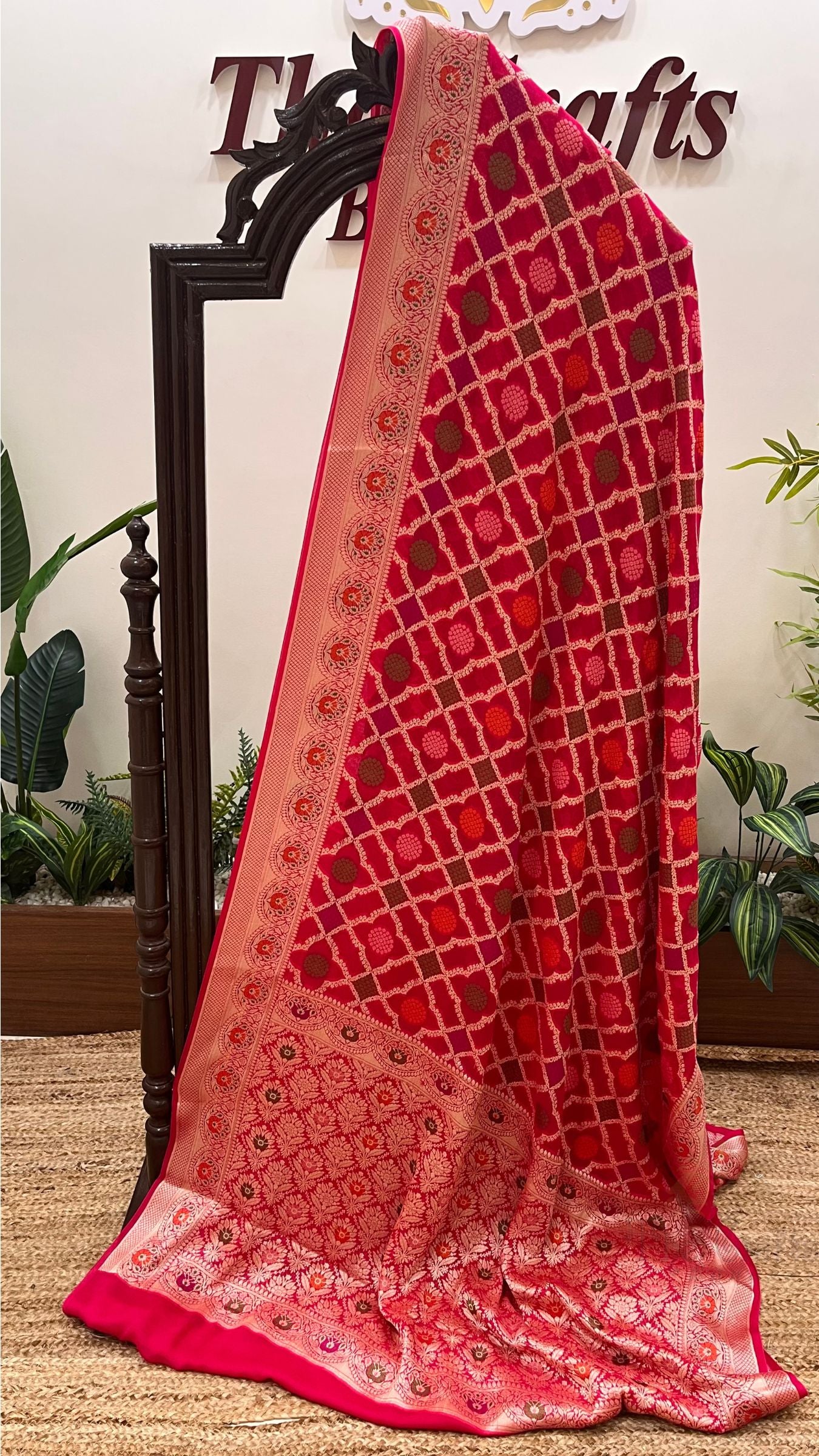 Pure Khaddi Chiffon Banarasi Saree