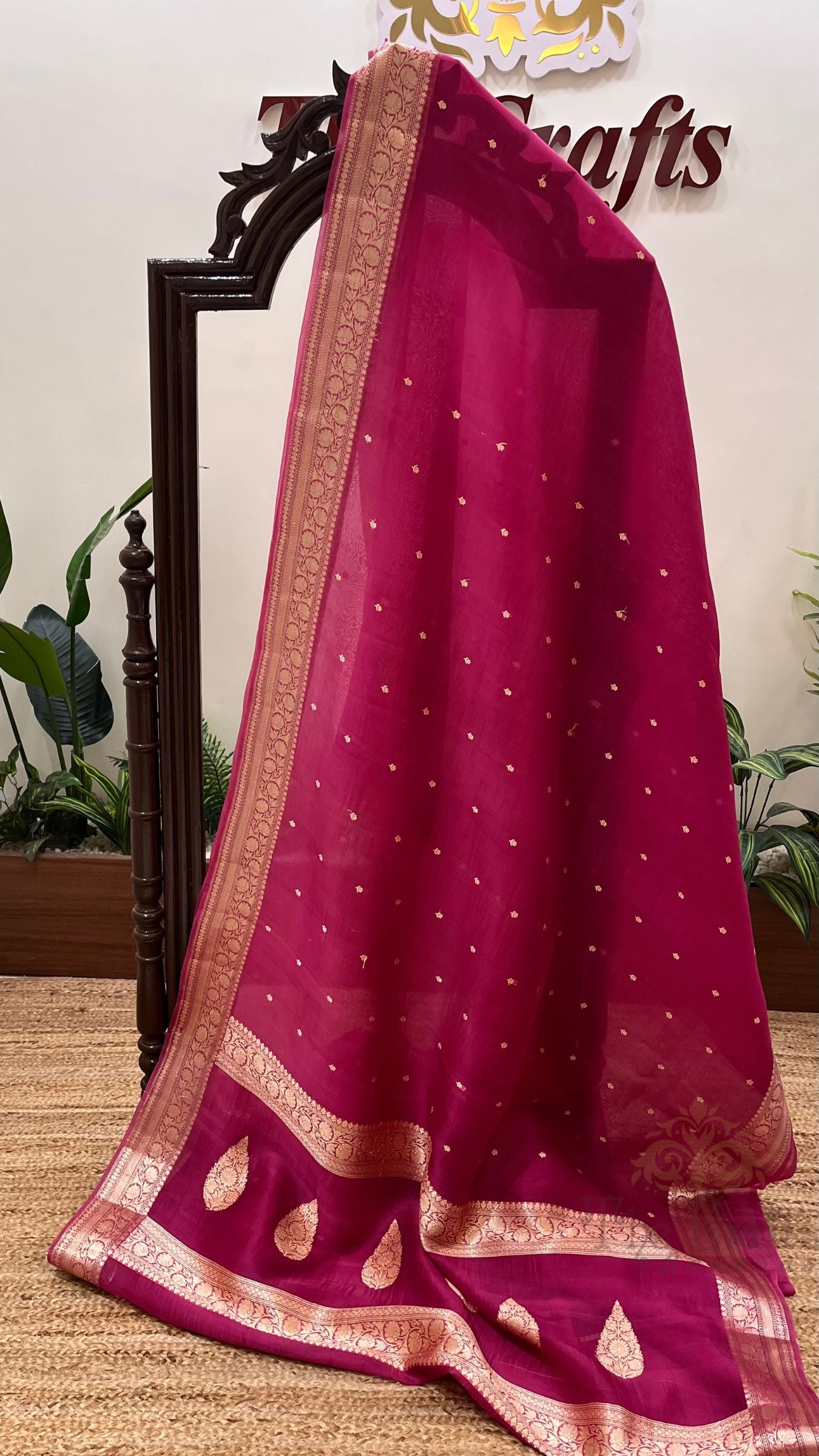 Pure Kora Silk Handloom Banarasi Saree