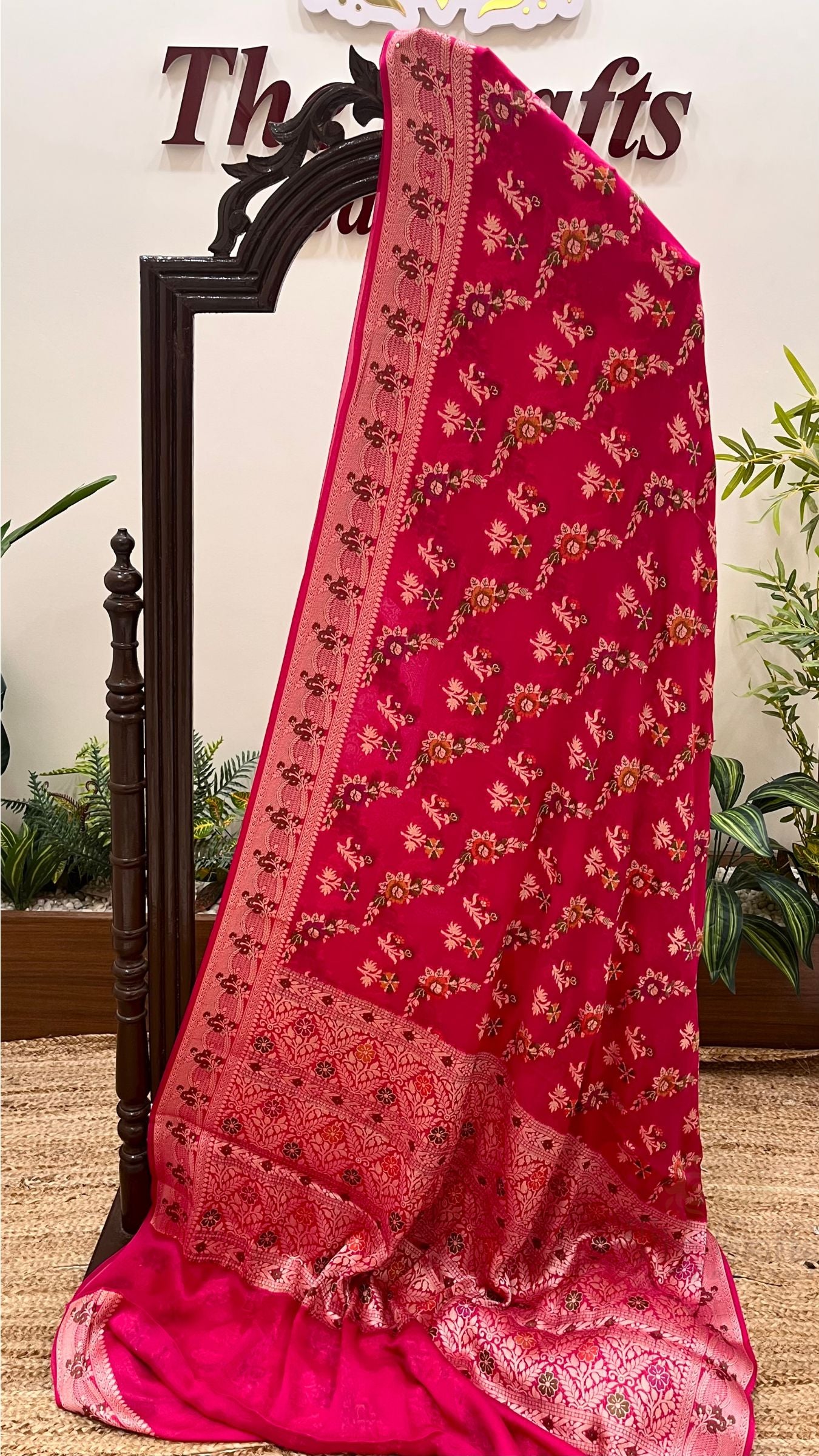 Pure Khaddi Chiffon Banarasi Saree