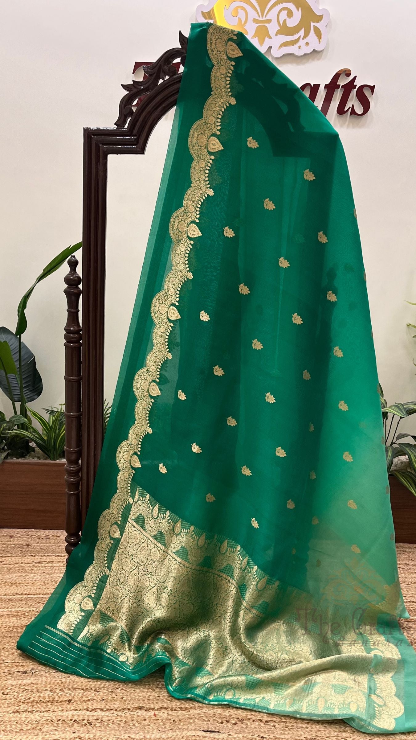 Pure Kora Silk Handloom Banarasi Saree