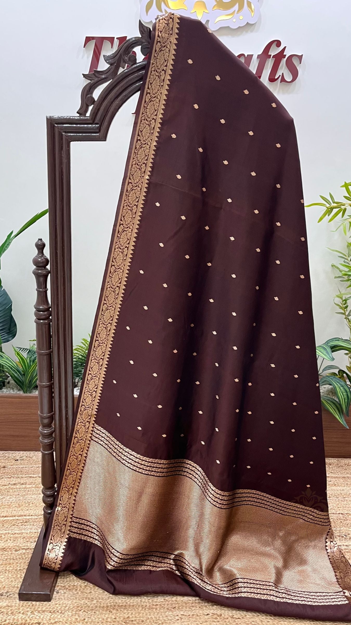 Pure  Mango Silk Handloom Banarasi Saree