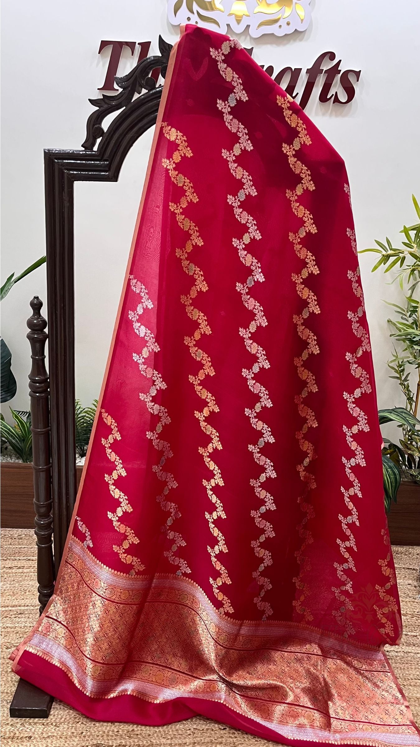 Pure Kora Silk Handloom Banarasi Saree