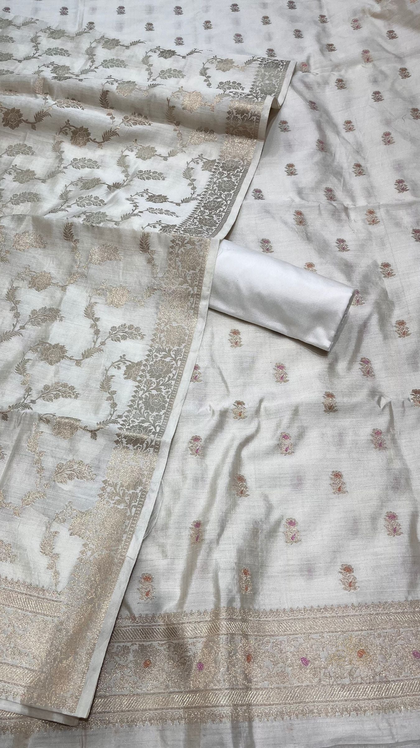 Pure Chiniya Silk Banarasi Dress Material