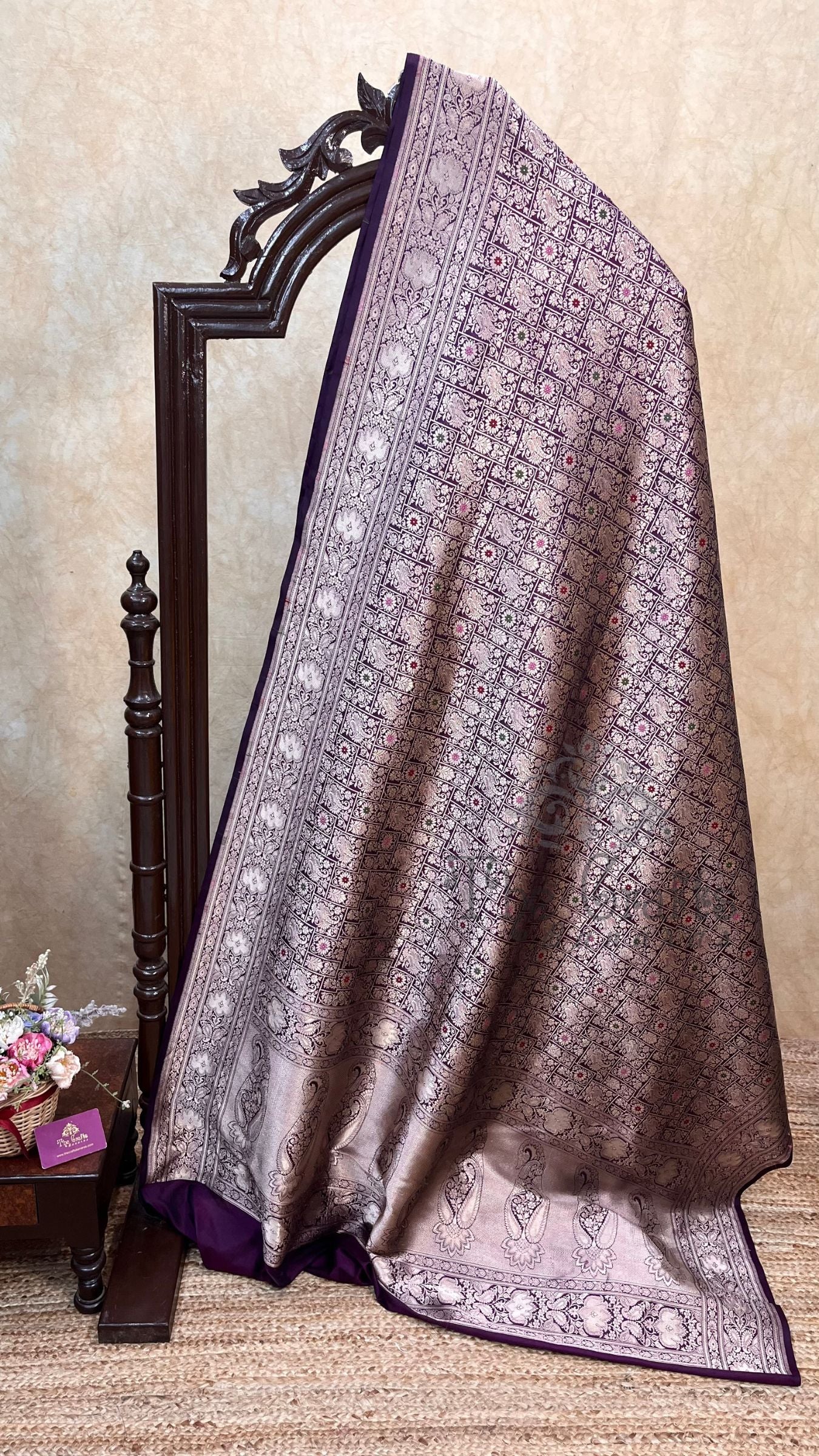 Pure Katan Silk Handloom Banarasi Saree - Tanchui Brocade Meena