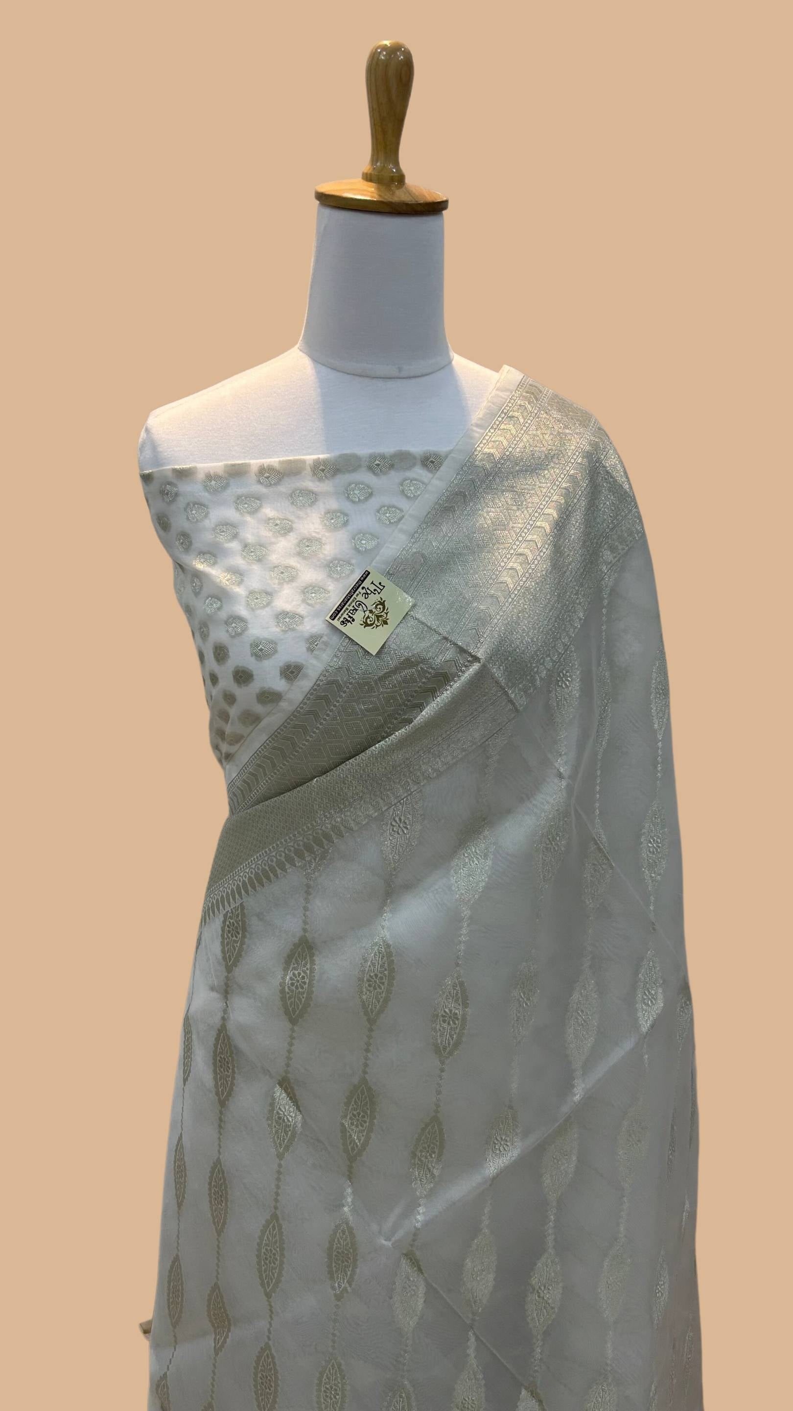 Pure Kora Silk Handloom Banarasi Saree