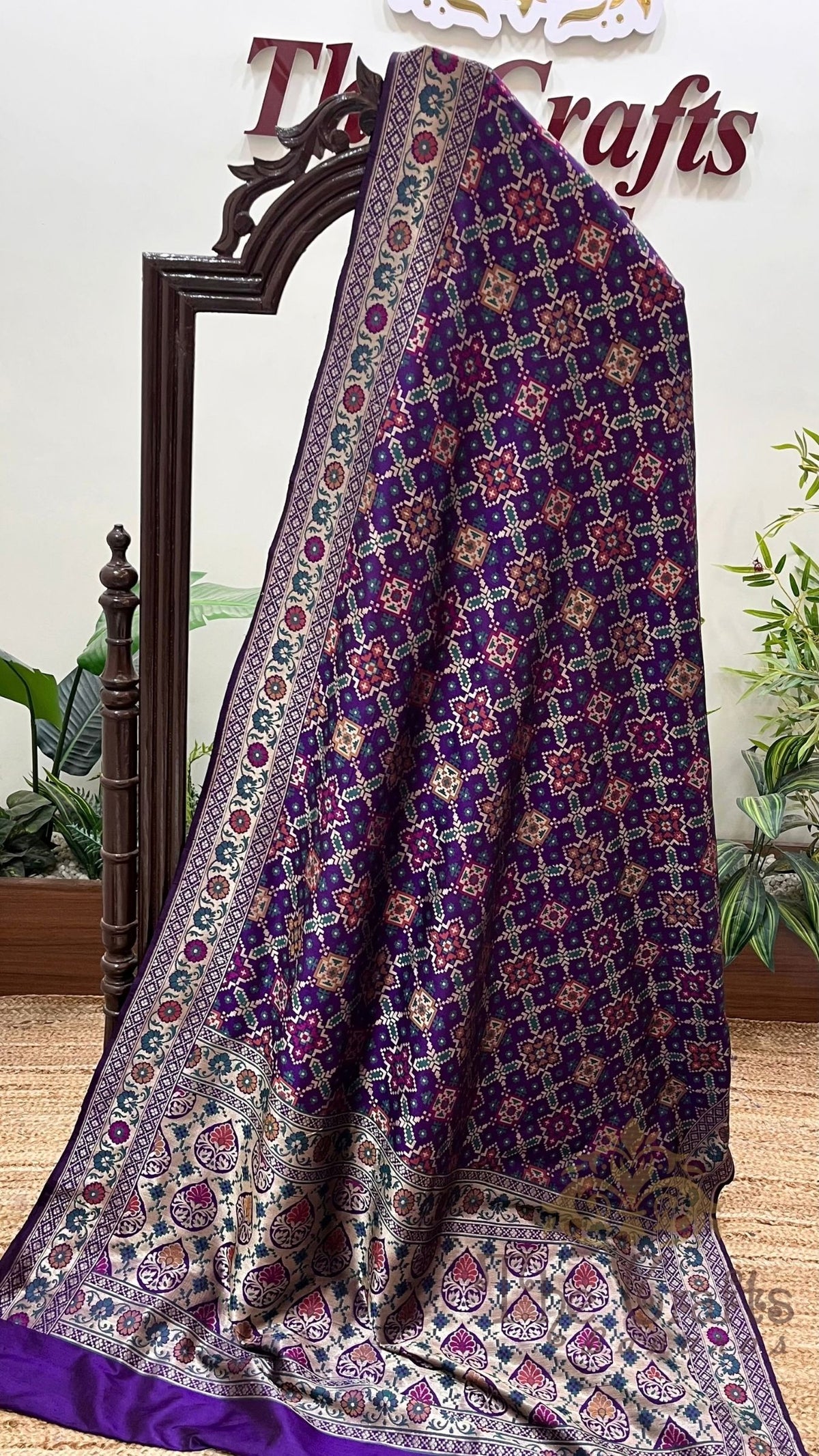 Pure Ektara Cotton Jamdani Banarasi Saree - Tilfi