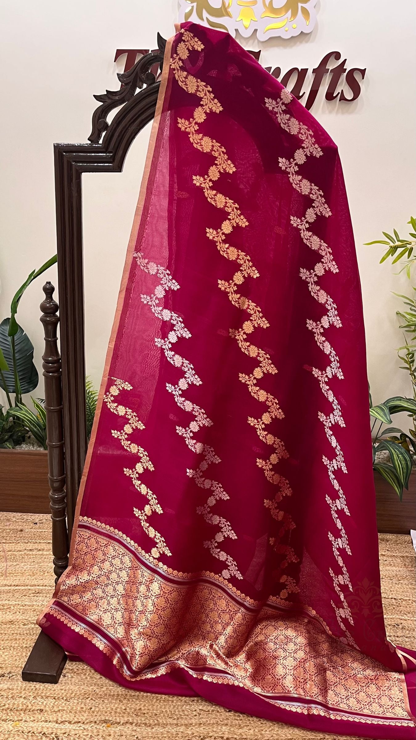 Pure Kora Silk Handloom Banarasi Saree